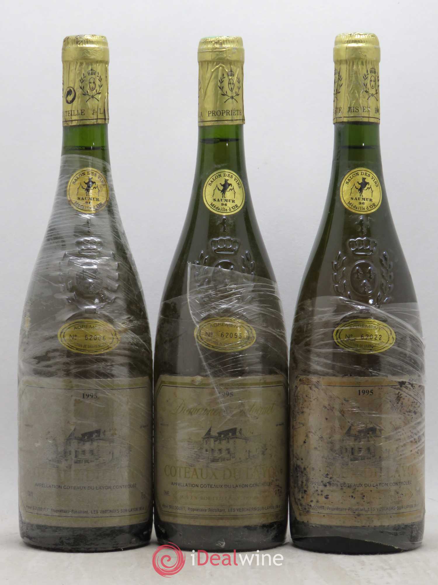Coteaux du Layon Selection de grains nobles Dulocquet 1995 - Lotto di 3 bottiglie - 0