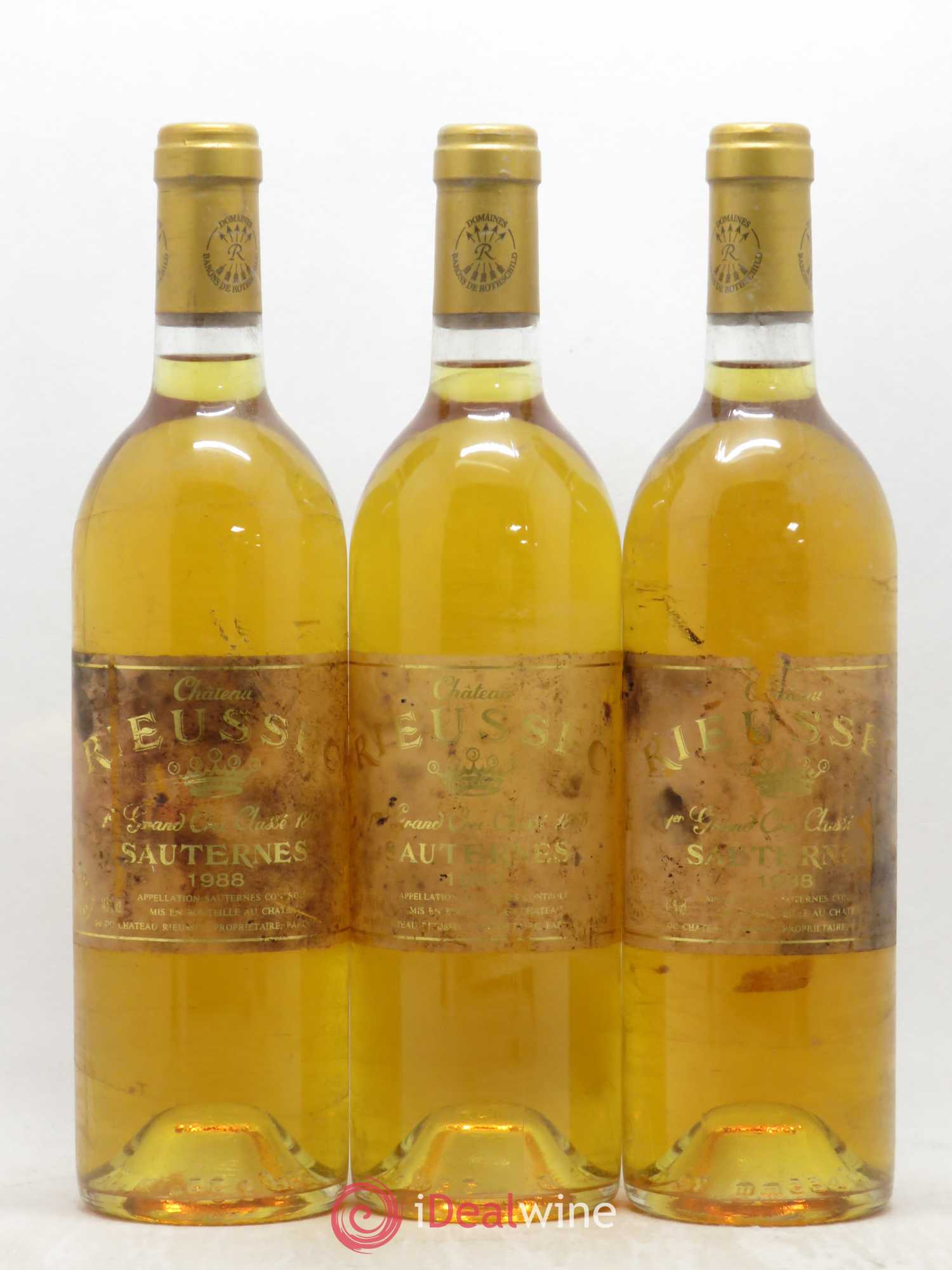 Château Rieussec 1er Grand Cru Classé 1988 - Lotto di 3 bottiglie - 0