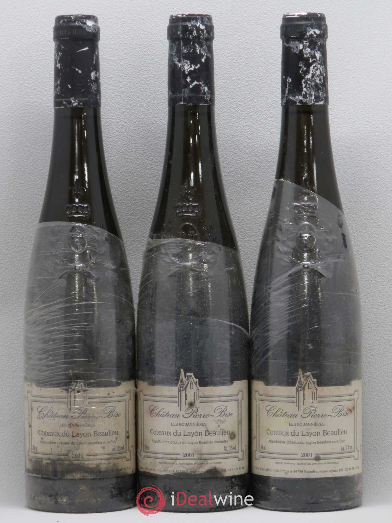Coteaux du Layon Beaulieu Les Rouannieres Château Pierre Bise C.Papin 2001 - Lotto di 3 bottiglie - 0