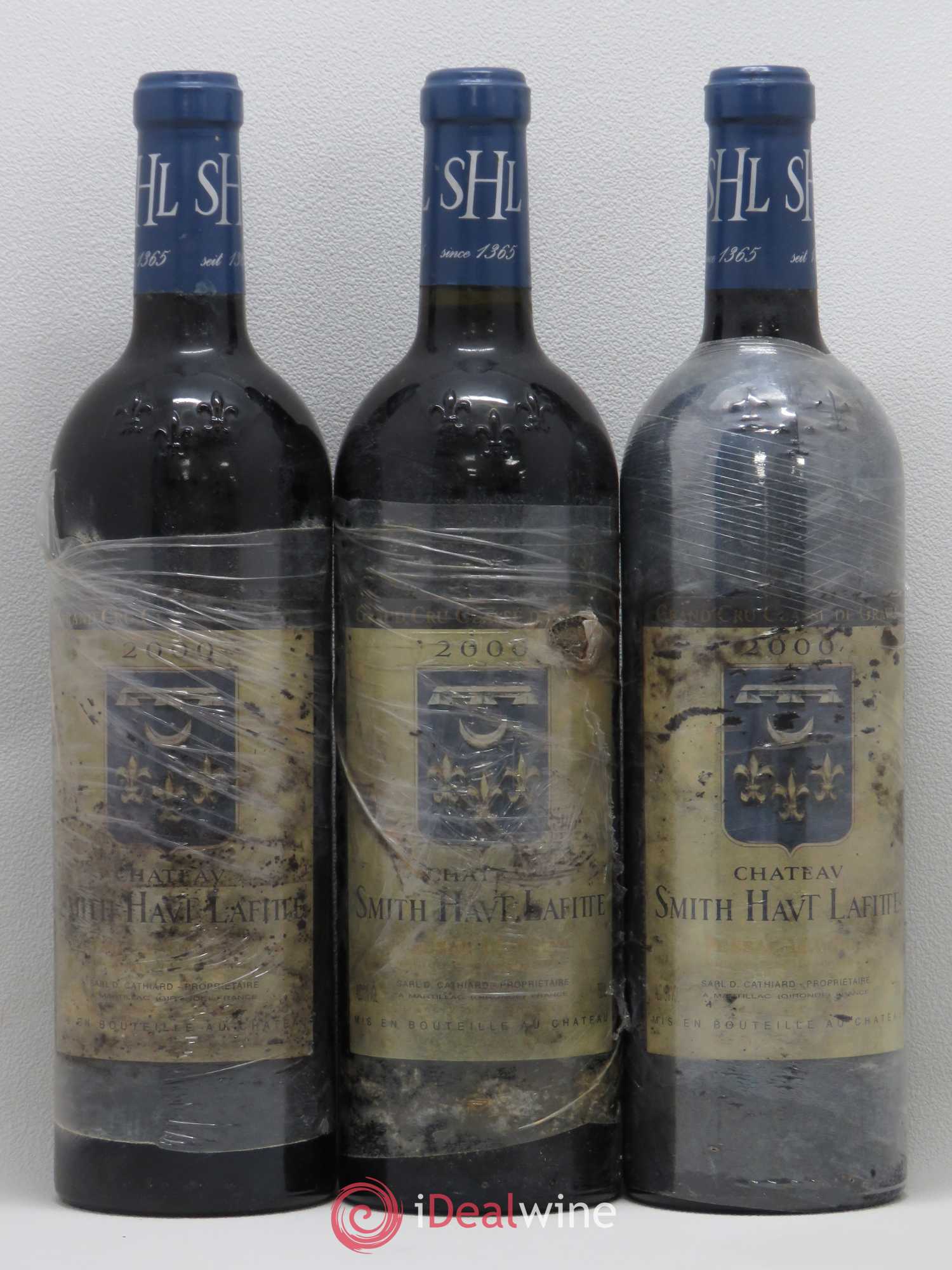 Château Smith Haut Lafitte Cru Classé de Graves 2000 - Lot de 3 bouteilles - 0