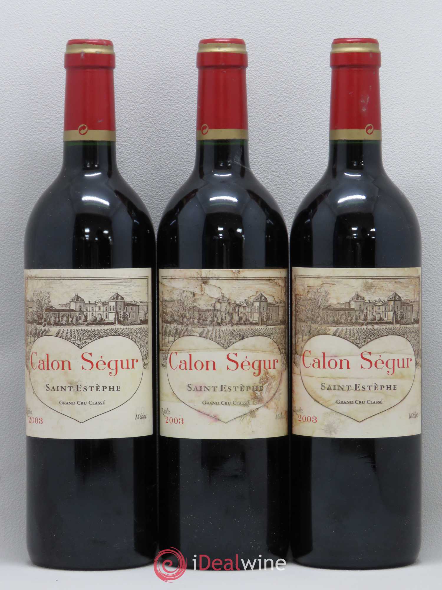 Château Calon Ségur 3ème Grand Cru Classé 2003 - Lot de 3 bouteilles - 0