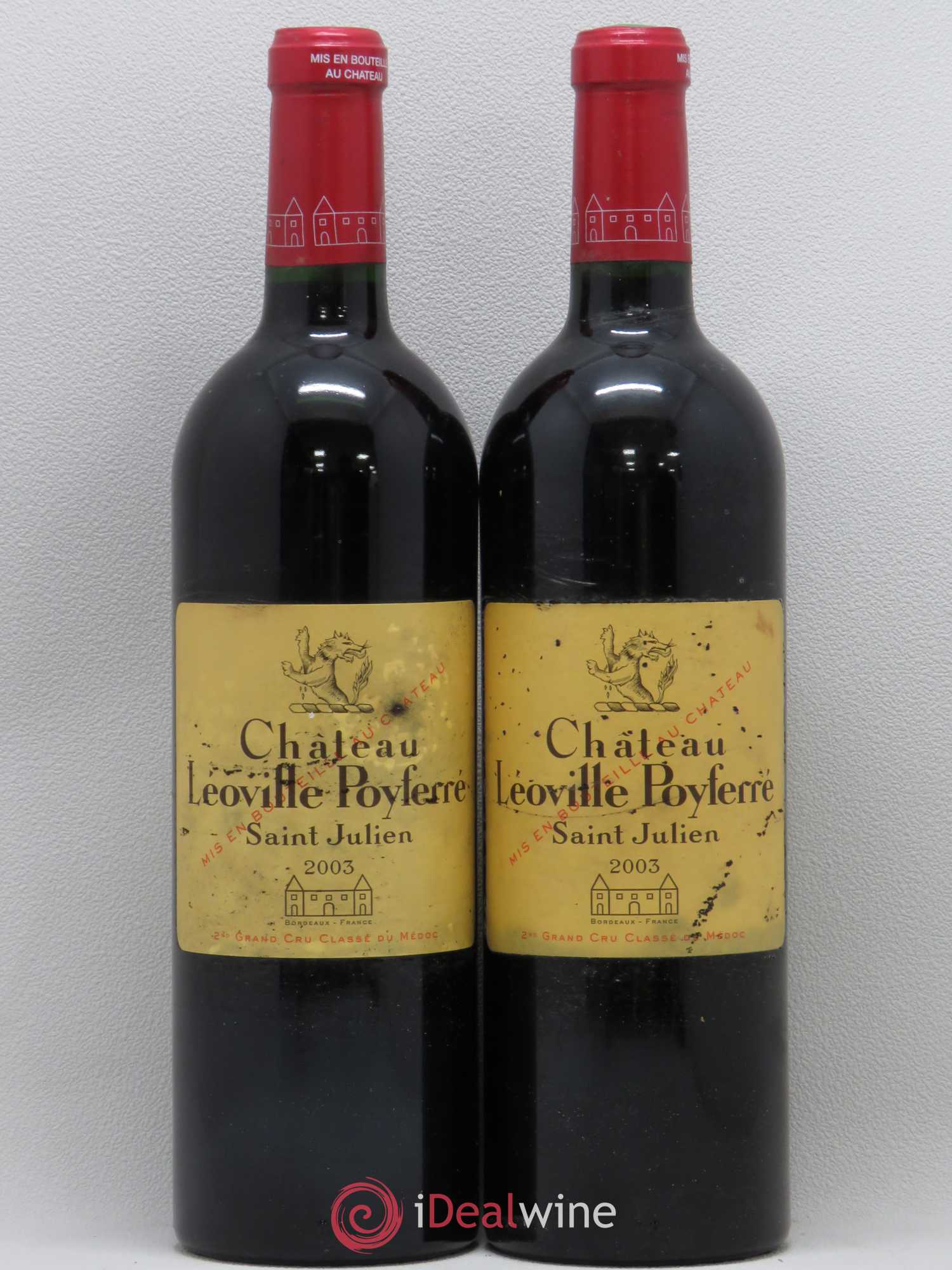 Château Léoville Poyferré 2ème Grand Cru Classé 2003 - Lot de 2 bouteilles - 0