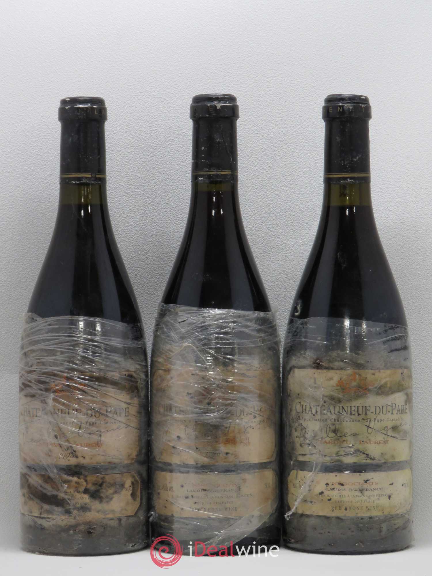 Châteauneuf-du-Pape Tardieu-Laurent Vieilles vignes Famille Tardieu 1998 - Lot de 3 bouteilles - 0
