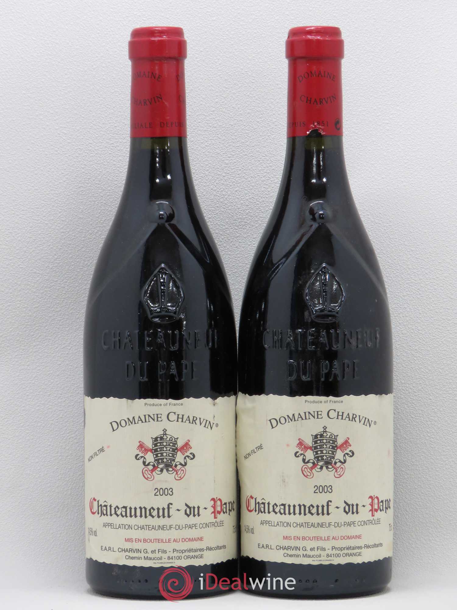 Châteauneuf-du-Pape Charvin (Domaine) 2003 - Lot de 2 bouteilles - 0