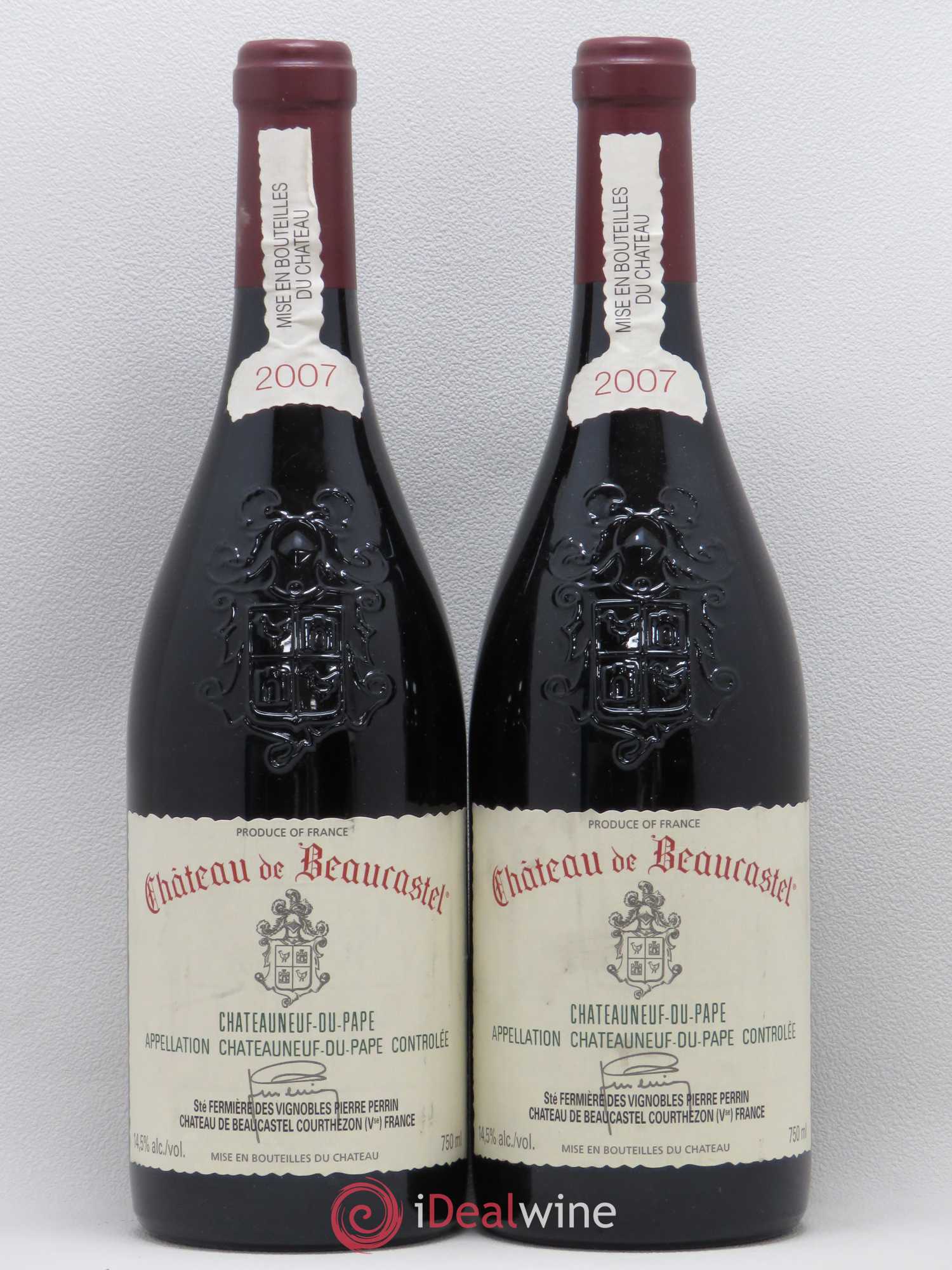Châteauneuf-du-Pape Château de Beaucastel Famille Perrin 2007 - Lot de 2 bouteilles - 0