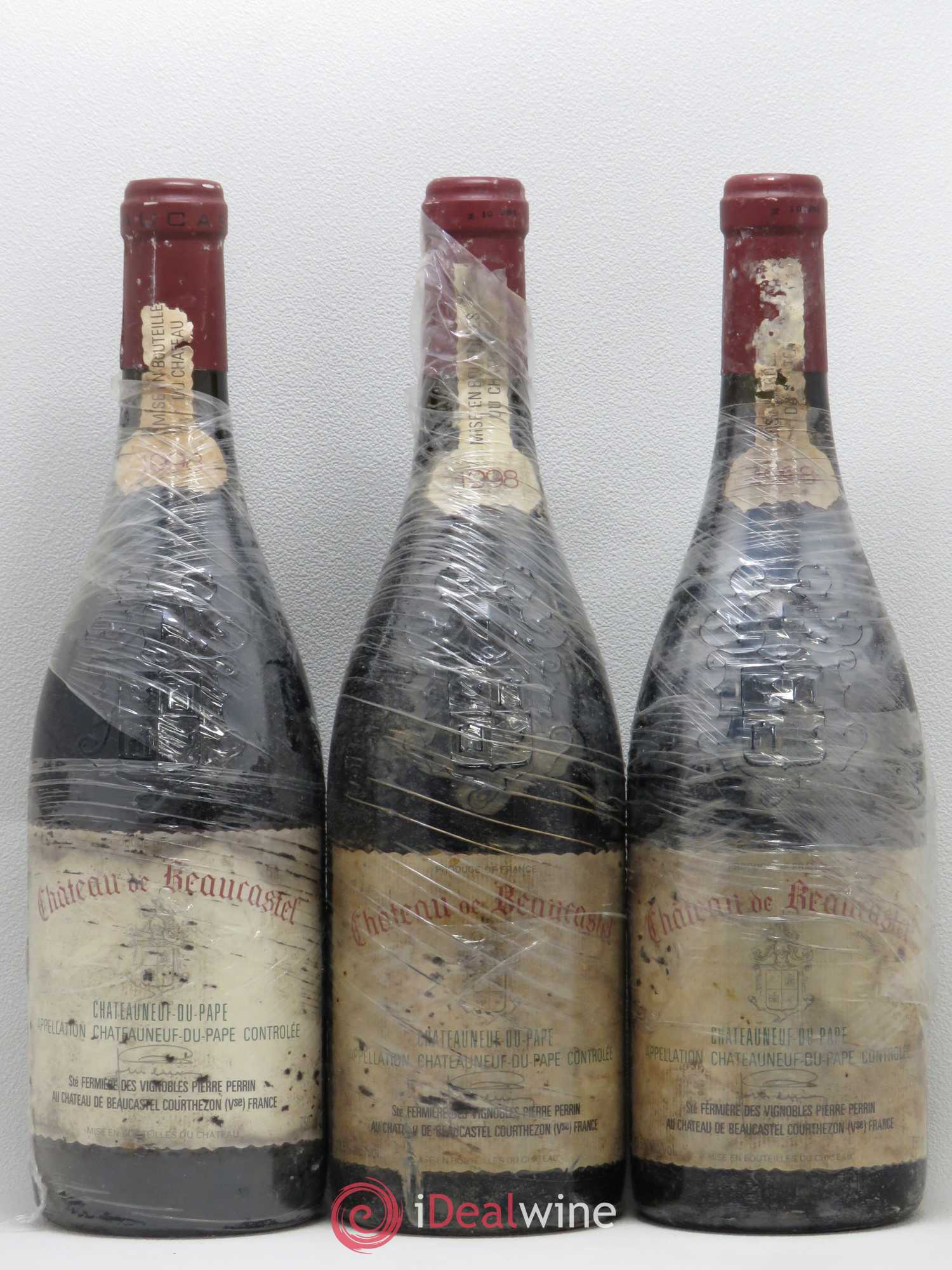 Châteauneuf-du-Pape Château de Beaucastel Famille Perrin 1998 - Lot de 3 bouteilles - 0