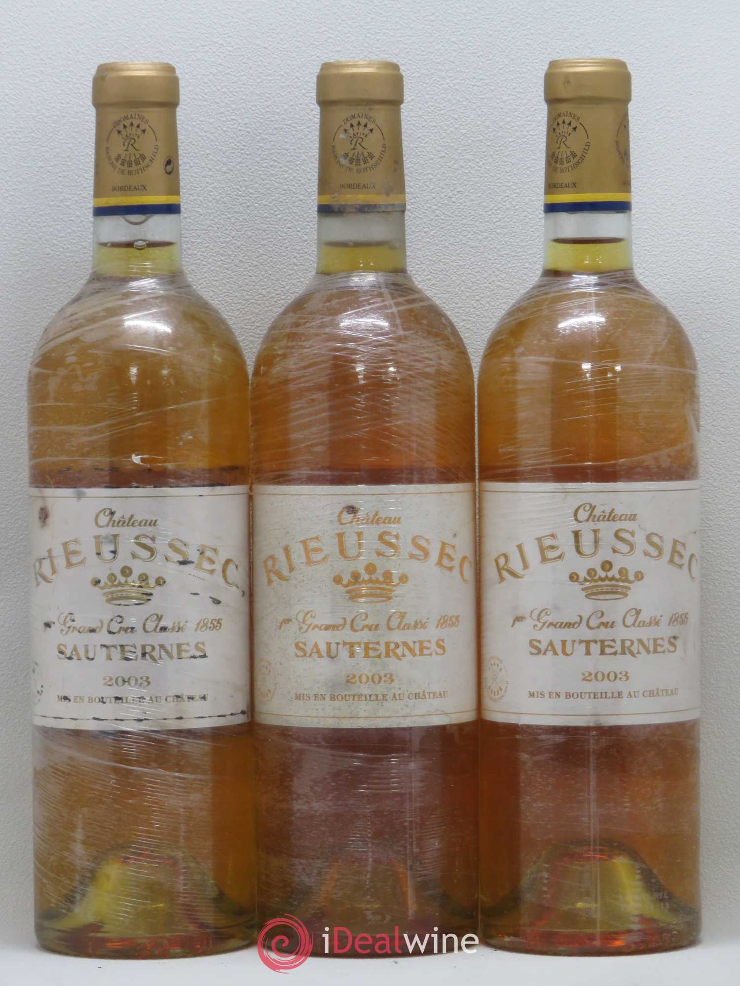 Château Rieussec 1er Grand Cru Classé 2003 - Lotto di 3 bottiglie - 0