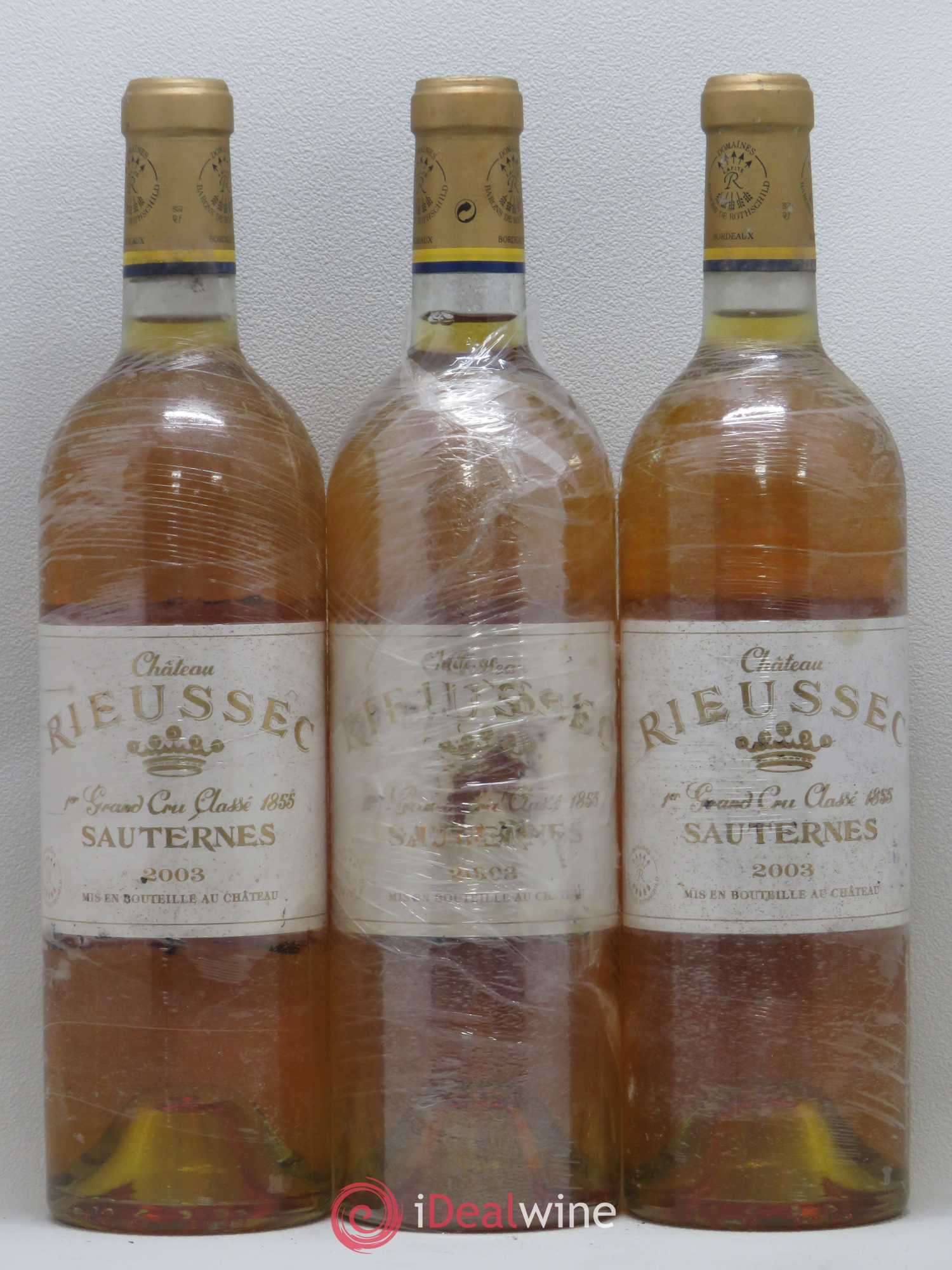 Château Rieussec 1er Grand Cru Classé 2003 - Lotto di 3 bottiglie - 0