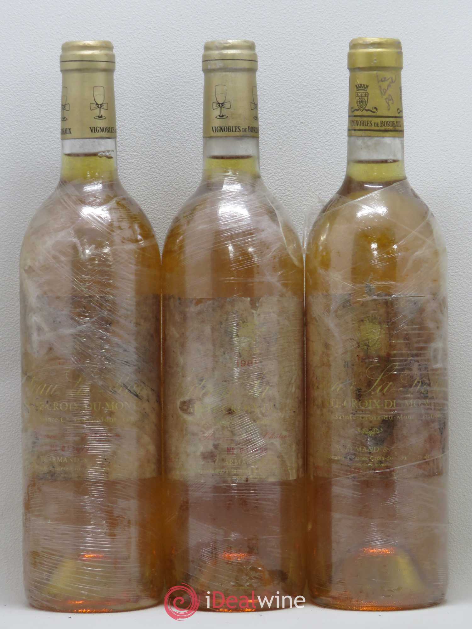 Sainte-Croix-du-Mont Château La Rame Réserve du château 1989 - Lotto di 3 bottiglie - 0