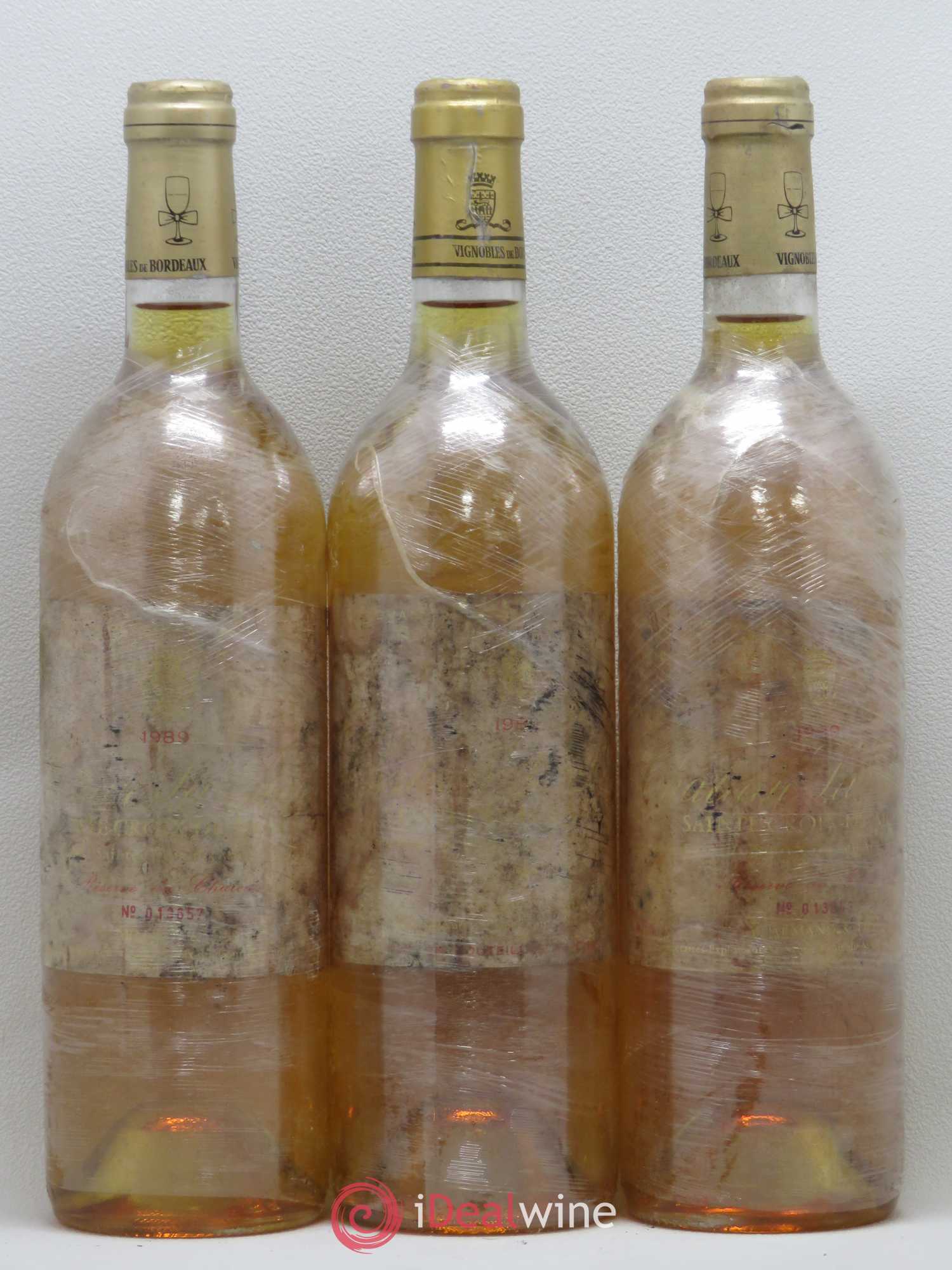Sainte-Croix-du-Mont Château La Rame Réserve du château 1989 - Lotto di 3 bottiglie - 0