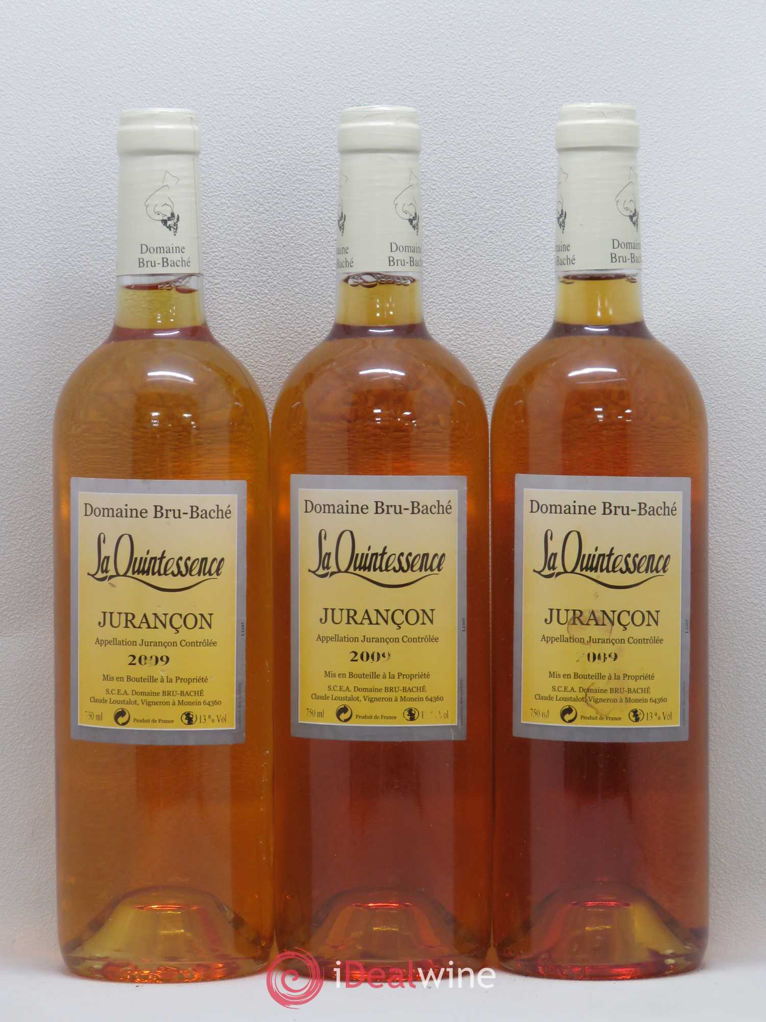 Jurançon Quintessence du Petit Manseng Domaine Bru Bache 2009 - Posten von 3 Flaschen - 0