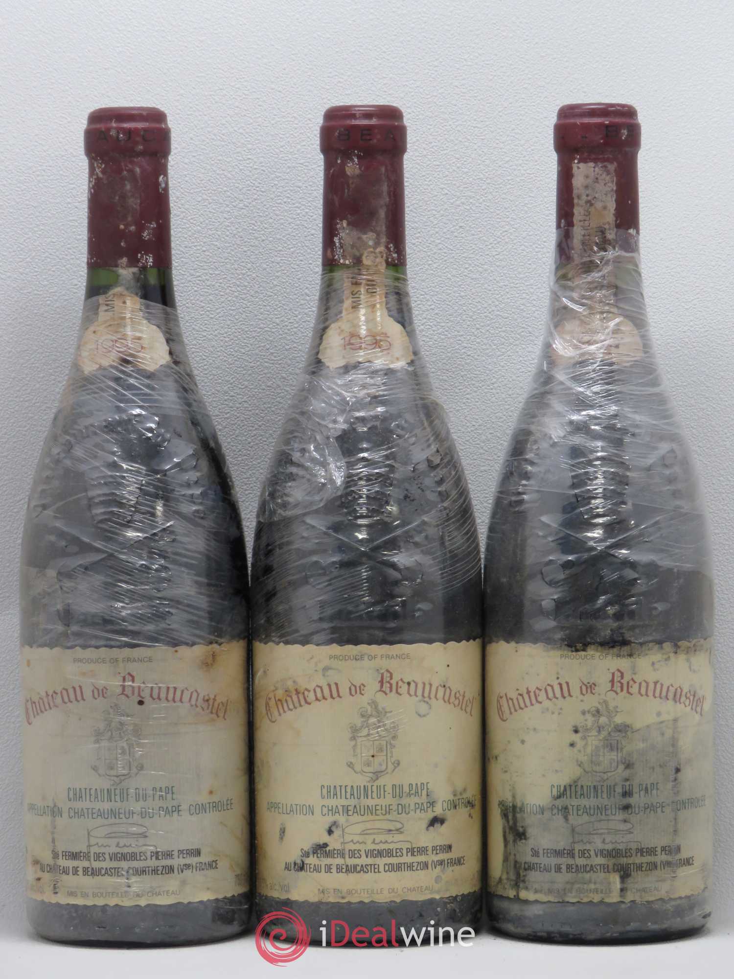 Châteauneuf-du-Pape Château de Beaucastel Famille Perrin 1995 - Lot de 3 bouteilles - 0