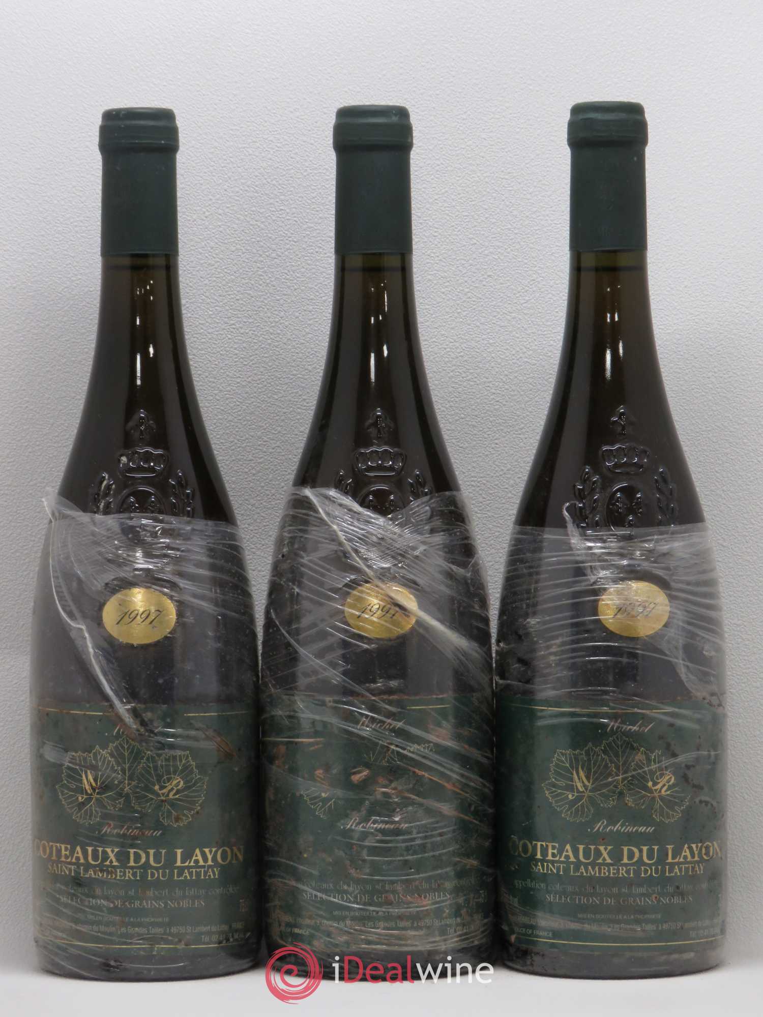 Coteaux du Layon Saint Lambert du Lattay Séléction de grains nobles M. Robineau 1997 - Posten von 3 Flaschen - 0