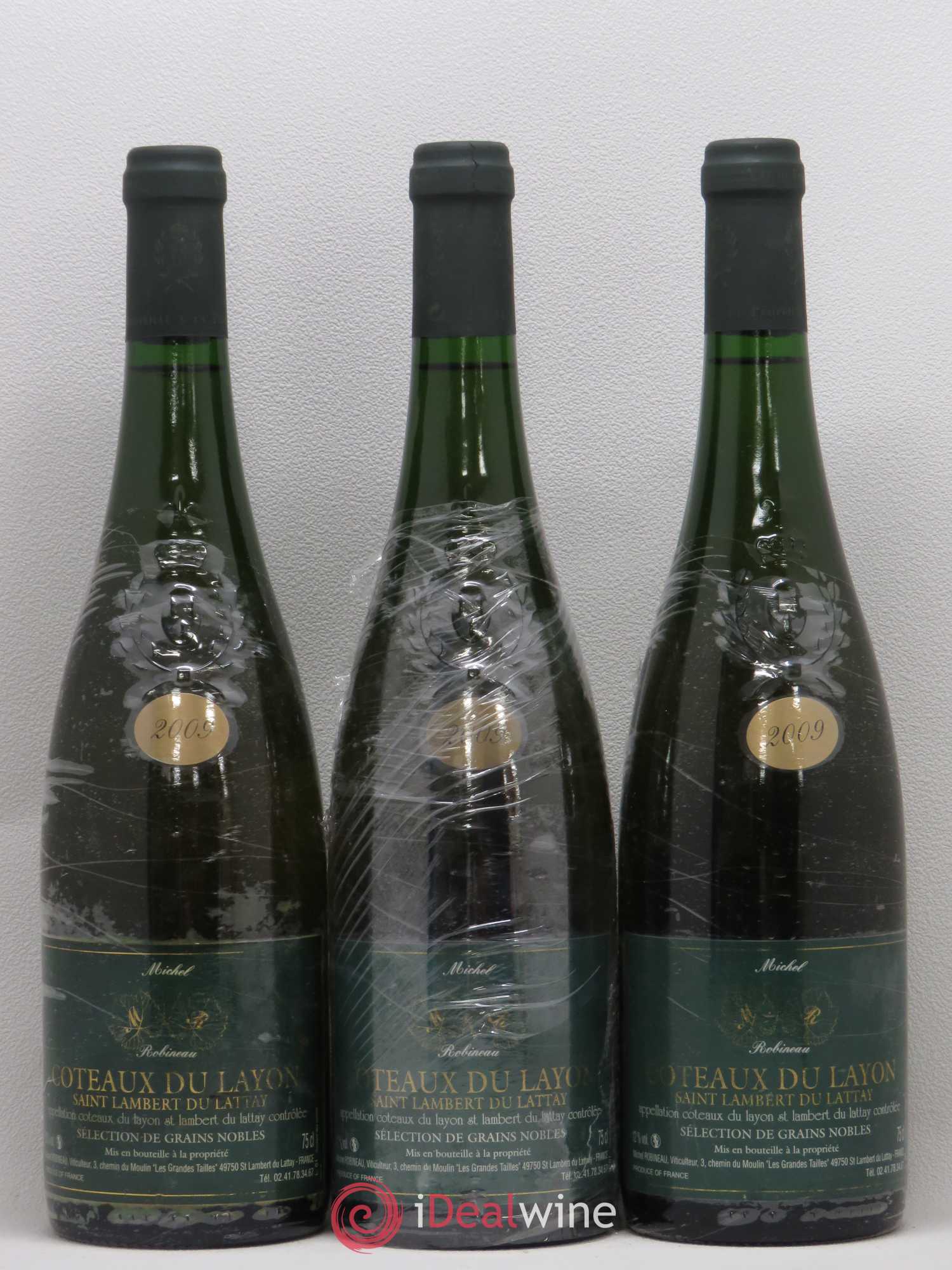 Coteaux du Layon Saint Lambert du Lattay Séléction de grains nobles M. Robineau 2009 - Lotto di 3 bottiglie - 0