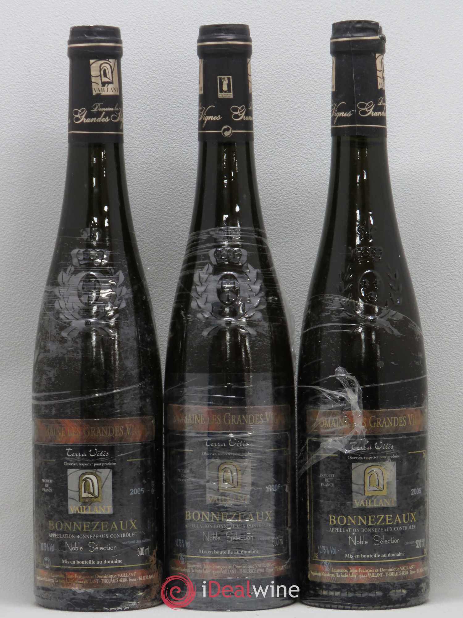 Bonnezeaux Noble Sélection Domaine des Grandes Vignes 2005 - Lotto di 3 bottiglie - 0