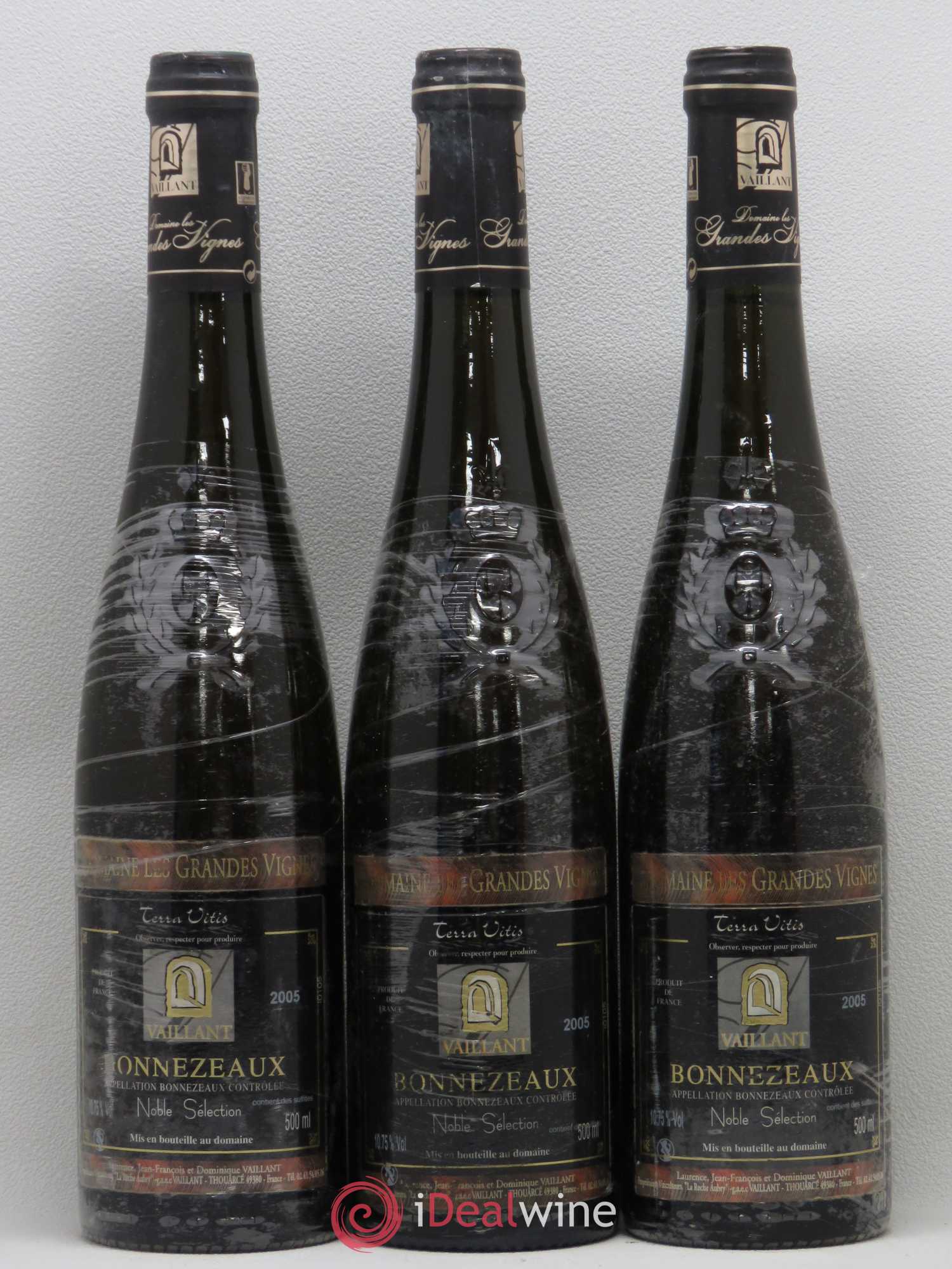 Bonnezeaux Noble Sélection Domaine des Grandes Vignes 2005 - Lotto di 3 bottiglie - 0