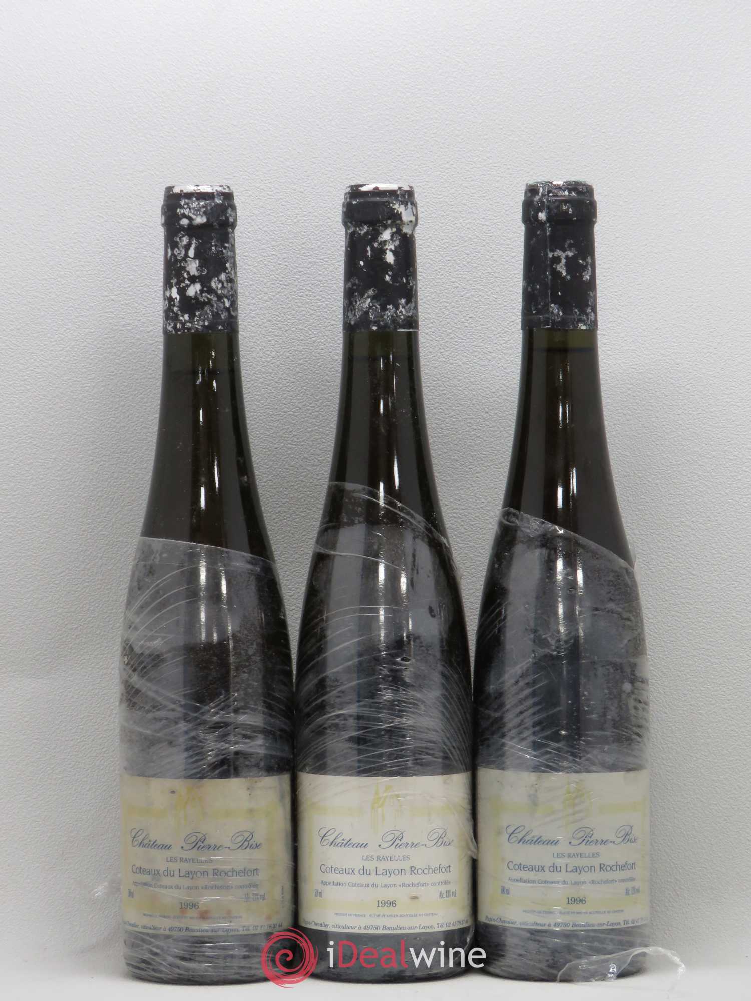 Coteaux du Layon Rochefort Les Reyelles Château Pierre Bise 1996 - Lotto di 3 bottiglie - 0