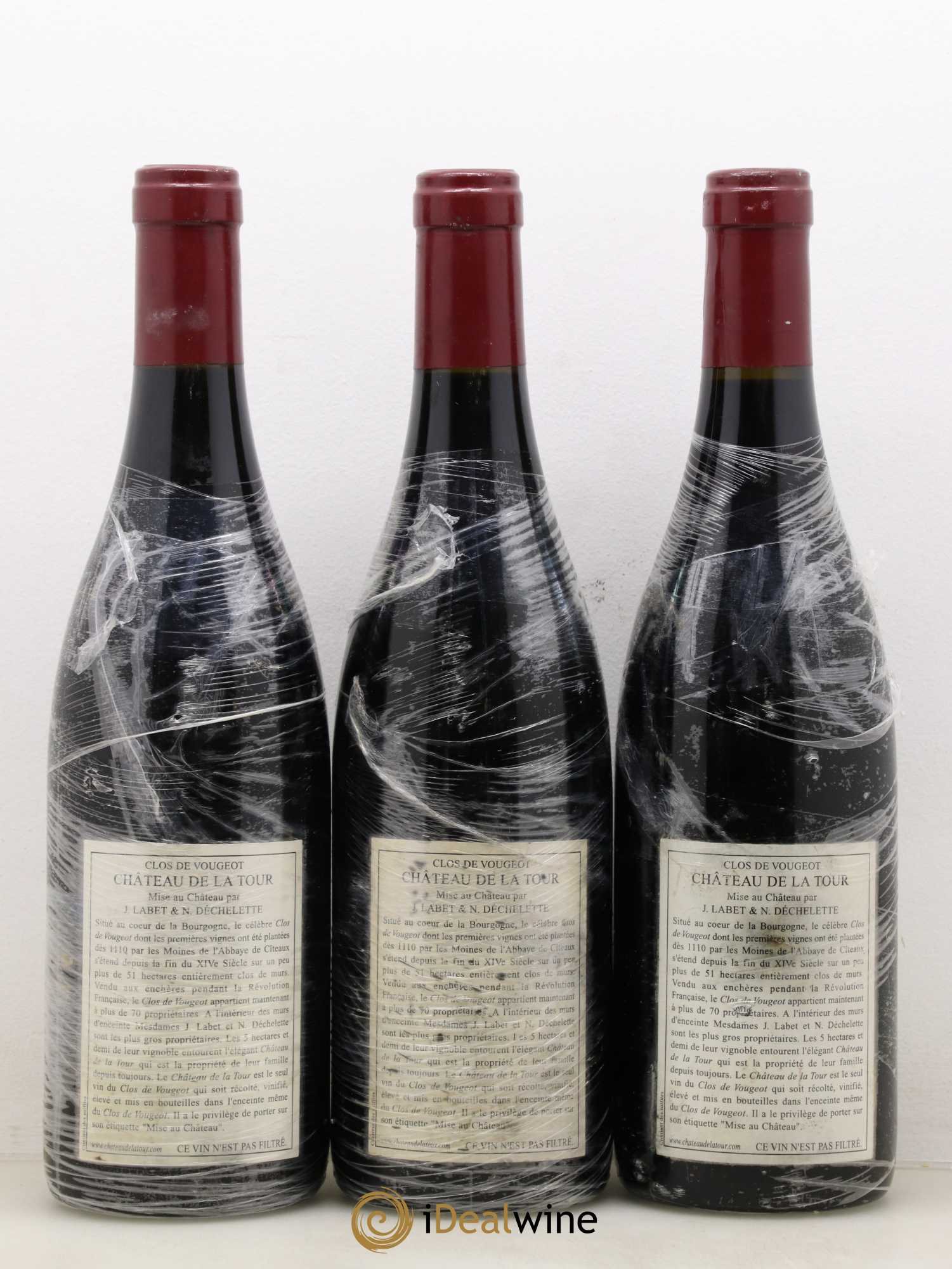 Clos de Vougeot Grand Cru Vieilles Vignes Château de La Tour 2005 - Lot de 3 bouteilles - 1