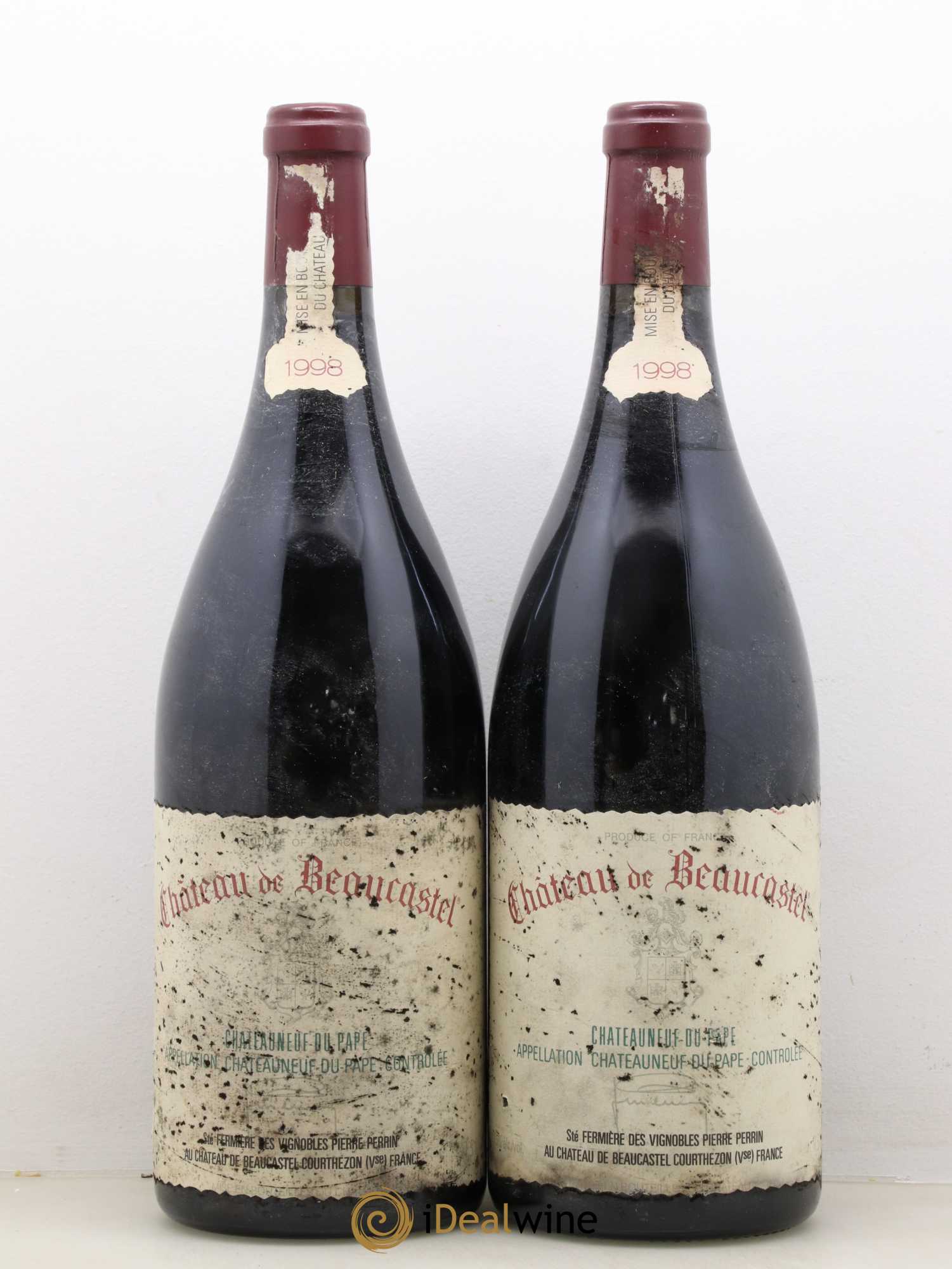 Châteauneuf-du-Pape Château de Beaucastel Famille Perrin 1998 - Lot de 2 magnums - 0