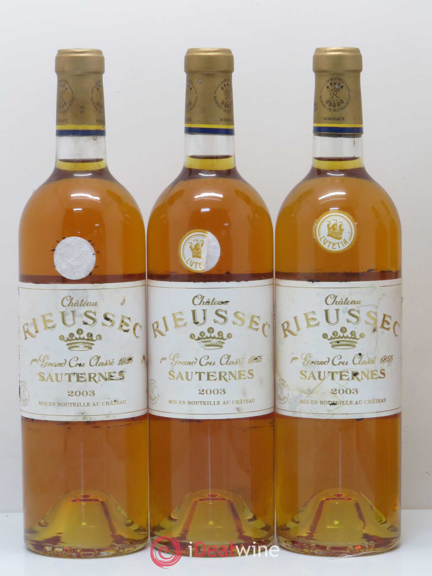 Château Rieussec 1er Grand Cru Classé 2003 - Lotto di 5 bottiglie - 1