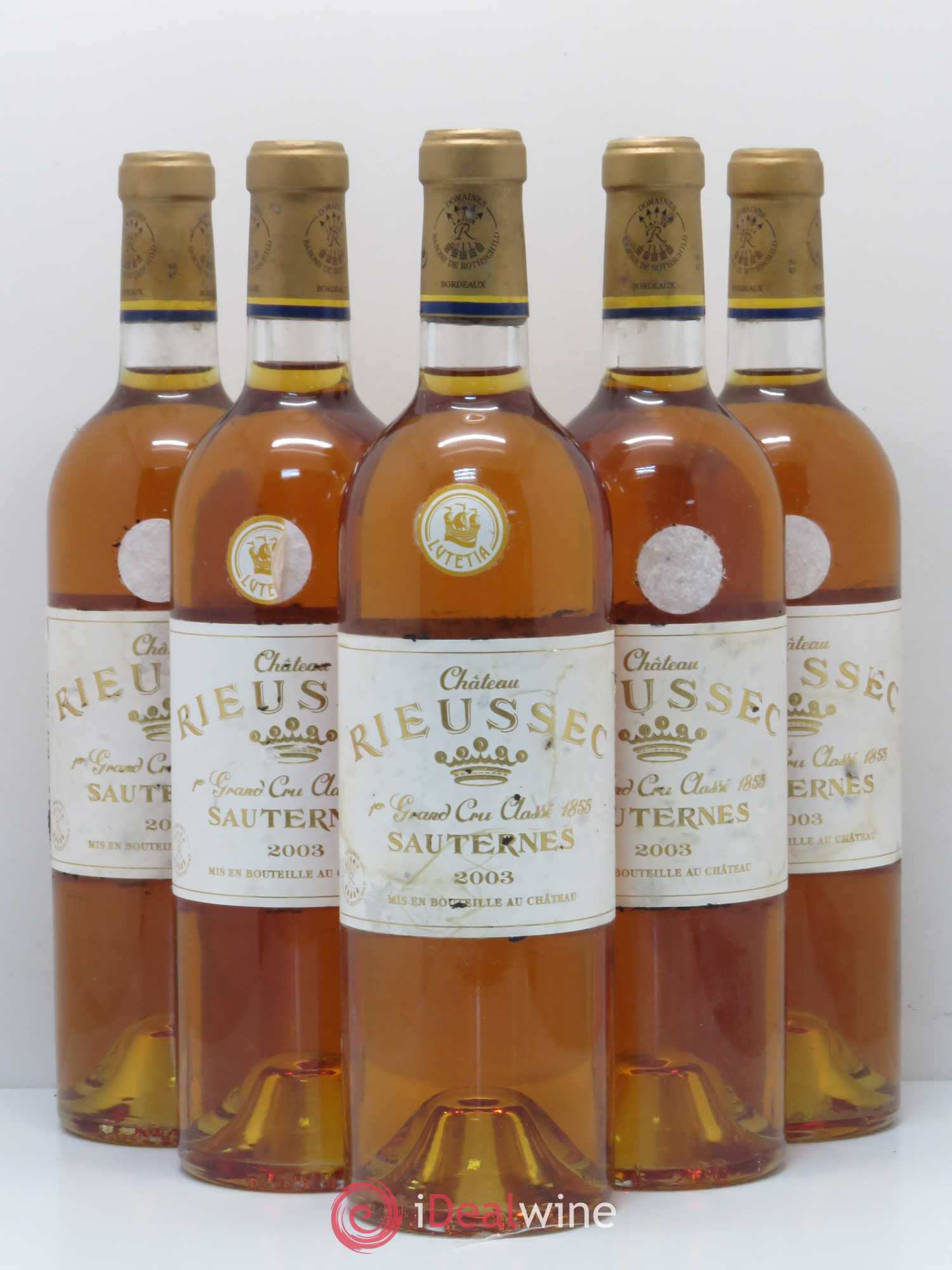 Château Rieussec 1er Grand Cru Classé 2003 - Lotto di 5 bottiglie - 0