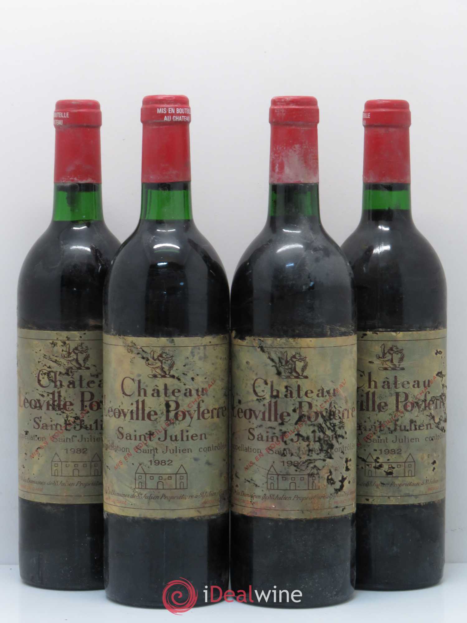 Château Léoville Poyferré 2ème Grand Cru Classé 1982 - Lot de 4 bouteilles - 0