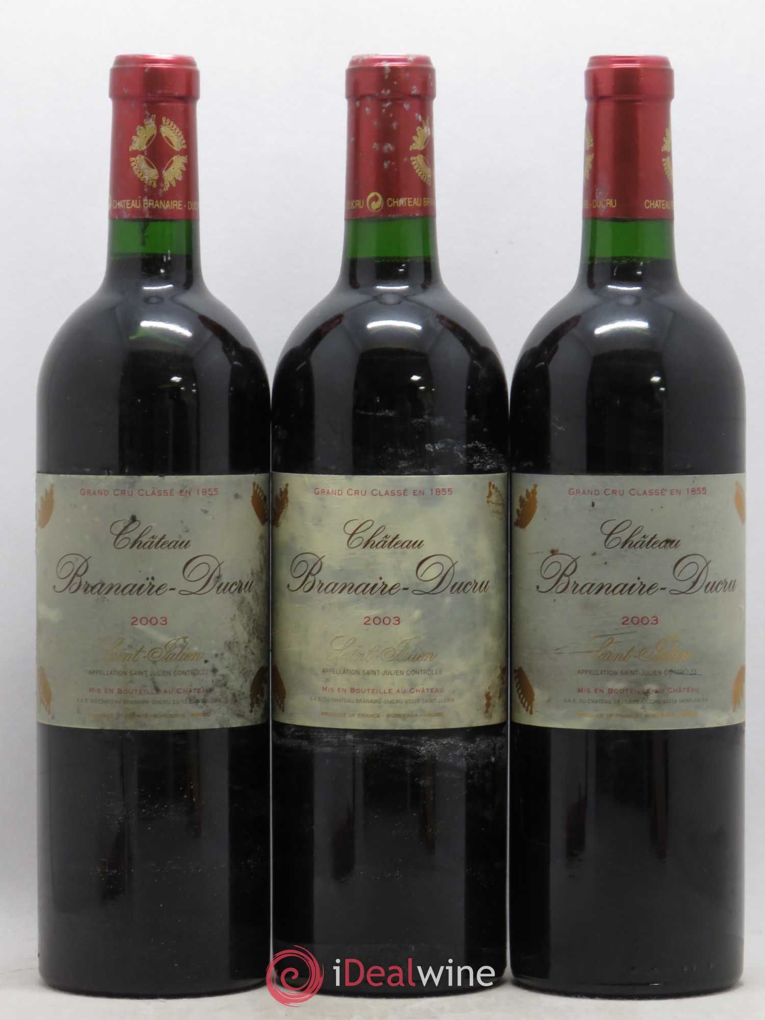 Château Branaire Ducru 4ème Grand Cru Classé 2003 - Lot de 6 bouteilles - 1