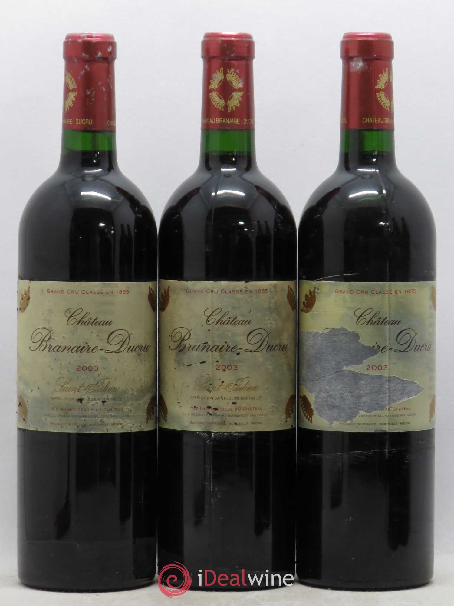 Château Branaire Ducru 4ème Grand Cru Classé 2003 - Lot de 6 bouteilles - 2