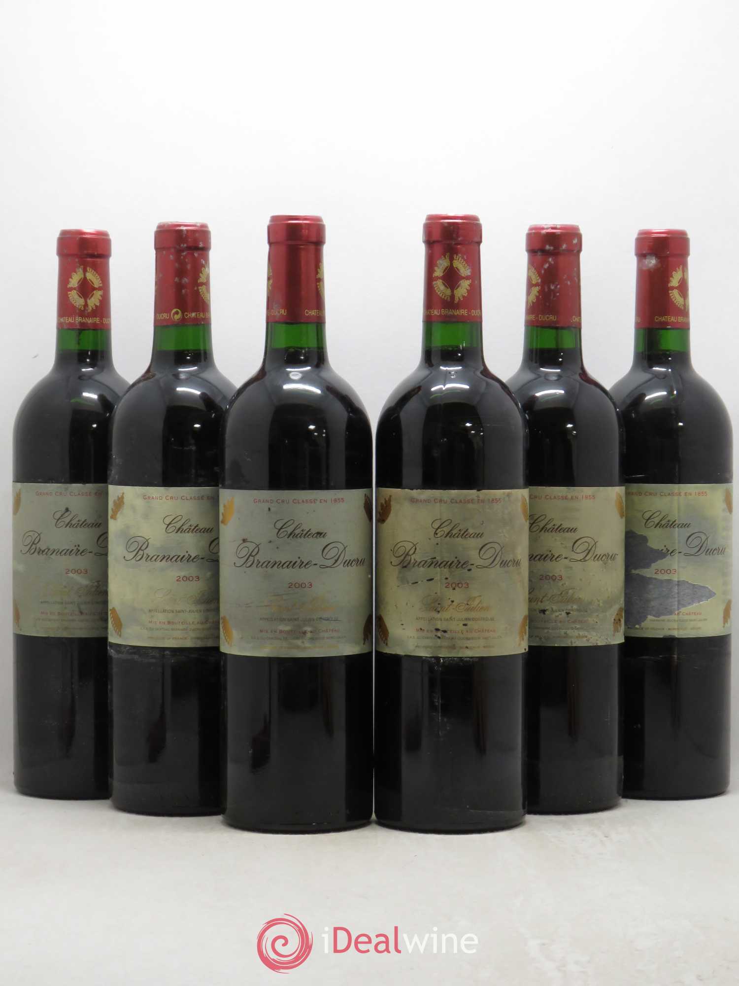 Château Branaire Ducru 4ème Grand Cru Classé 2003 - Lot de 6 bouteilles - 0