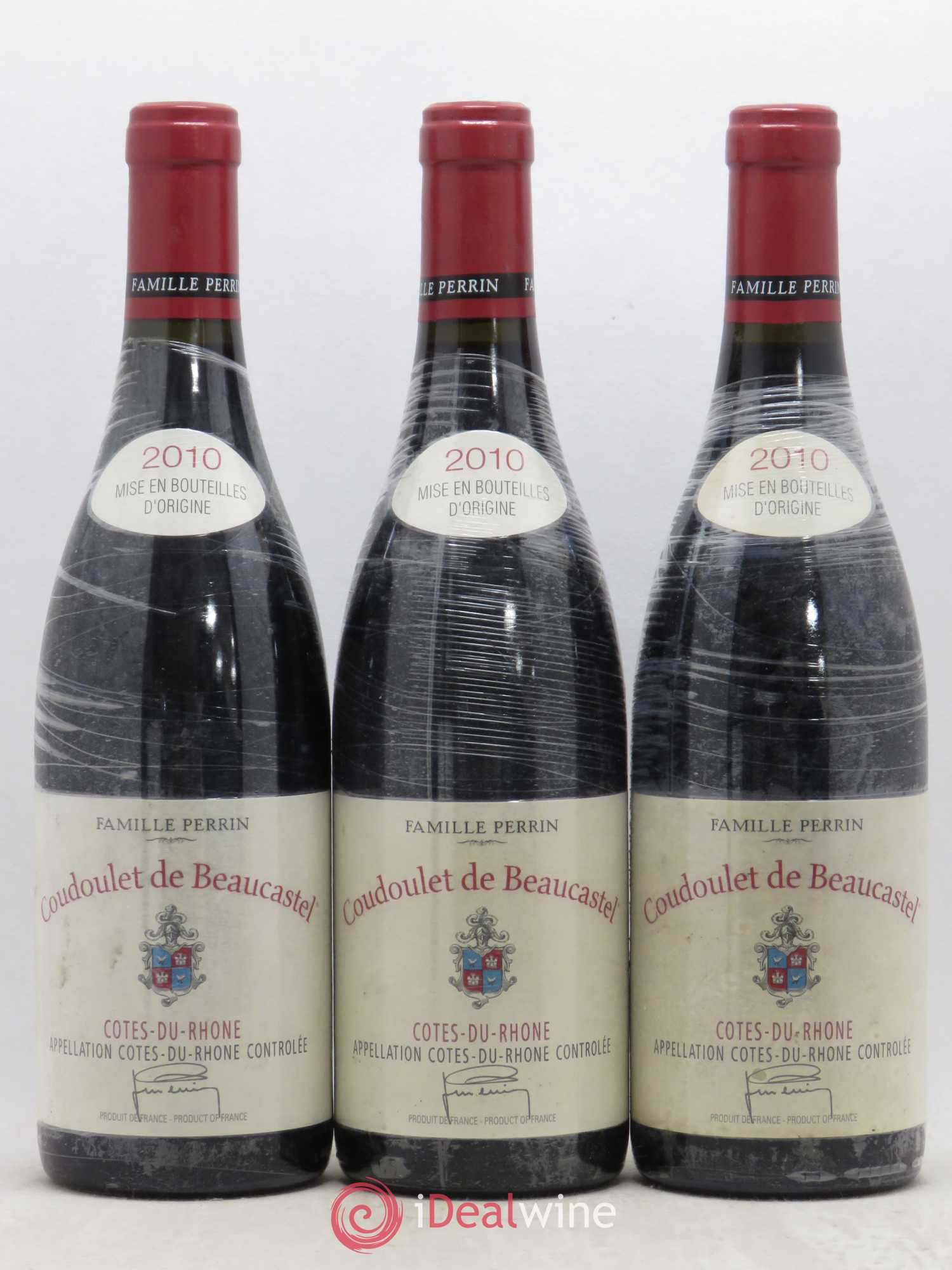 Côtes-du-Rhône Coudoulet de Beaucastel Famille Perrin 2010 - Lot de 6 bouteilles - 1