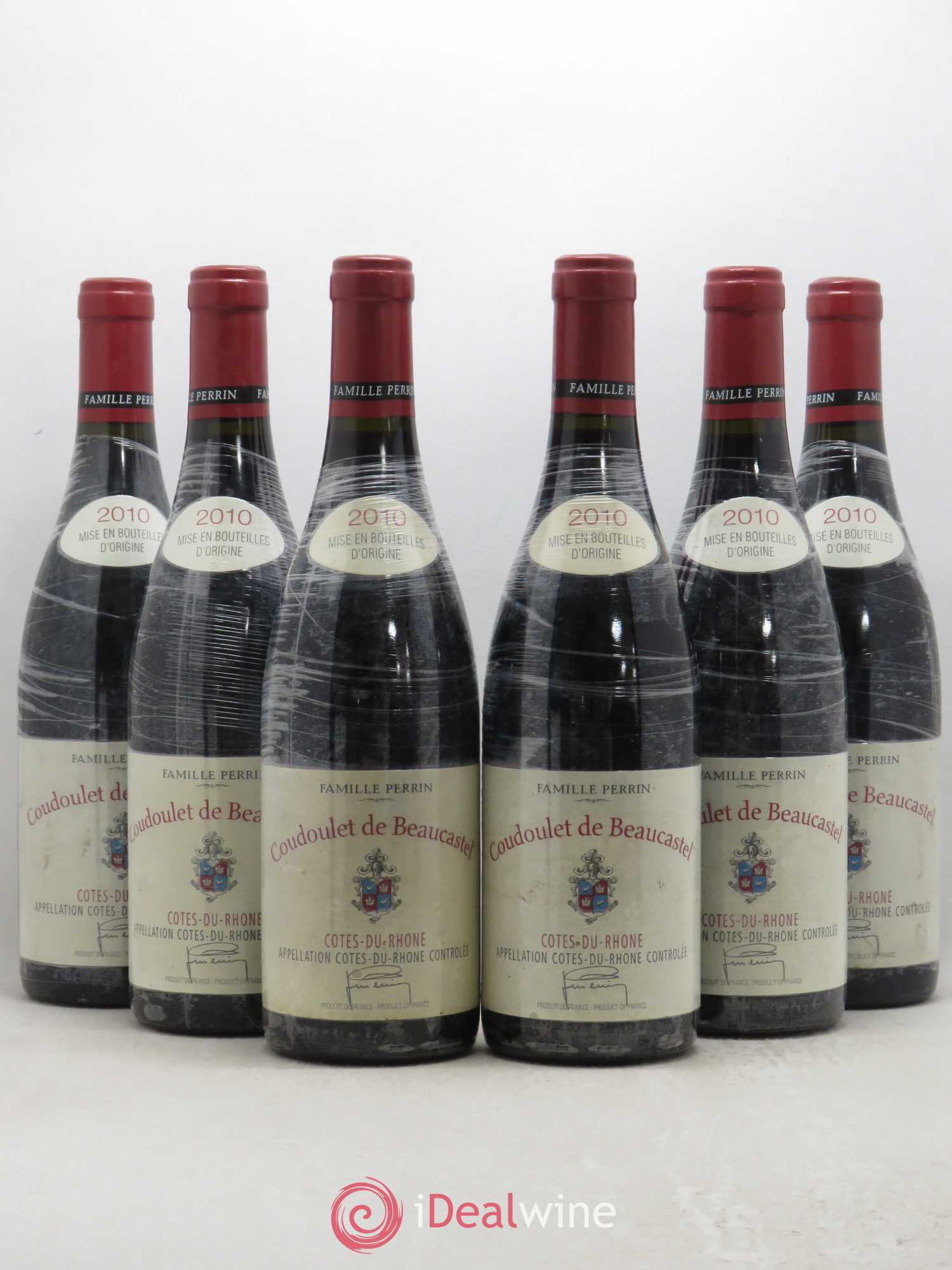 Côtes-du-Rhône Coudoulet de Beaucastel Famille Perrin 2010 - Lot de 6 bouteilles - 0