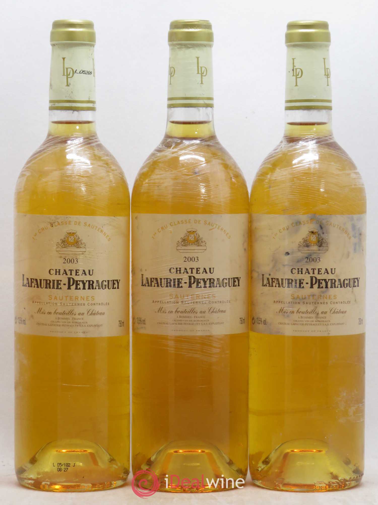 Château Lafaurie-Peyraguey 1er Grand Cru Classé 2003 - Lotto di 6 bottiglie - 1