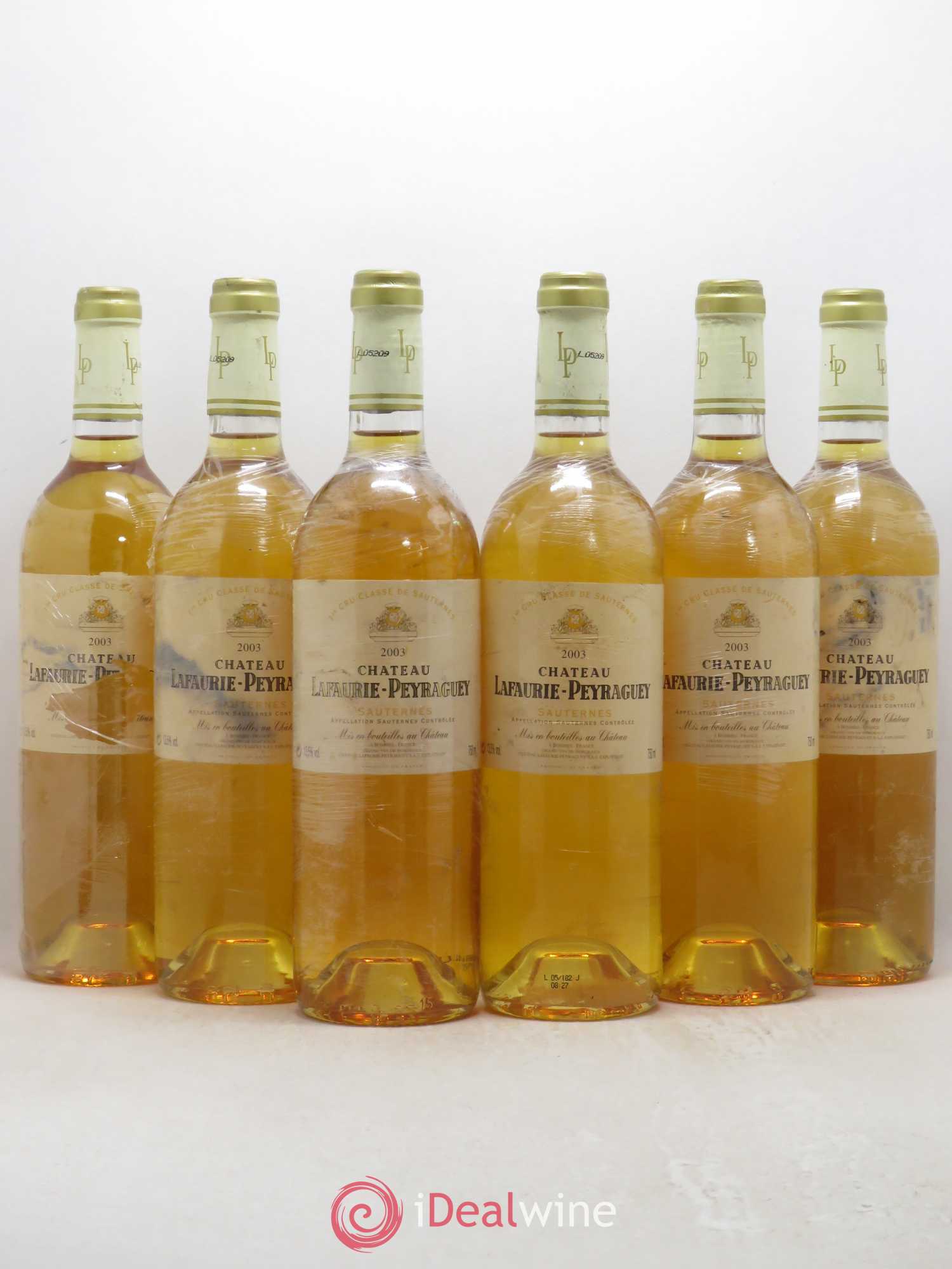 Château Lafaurie-Peyraguey 1er Grand Cru Classé 2003 - Lotto di 6 bottiglie - 0