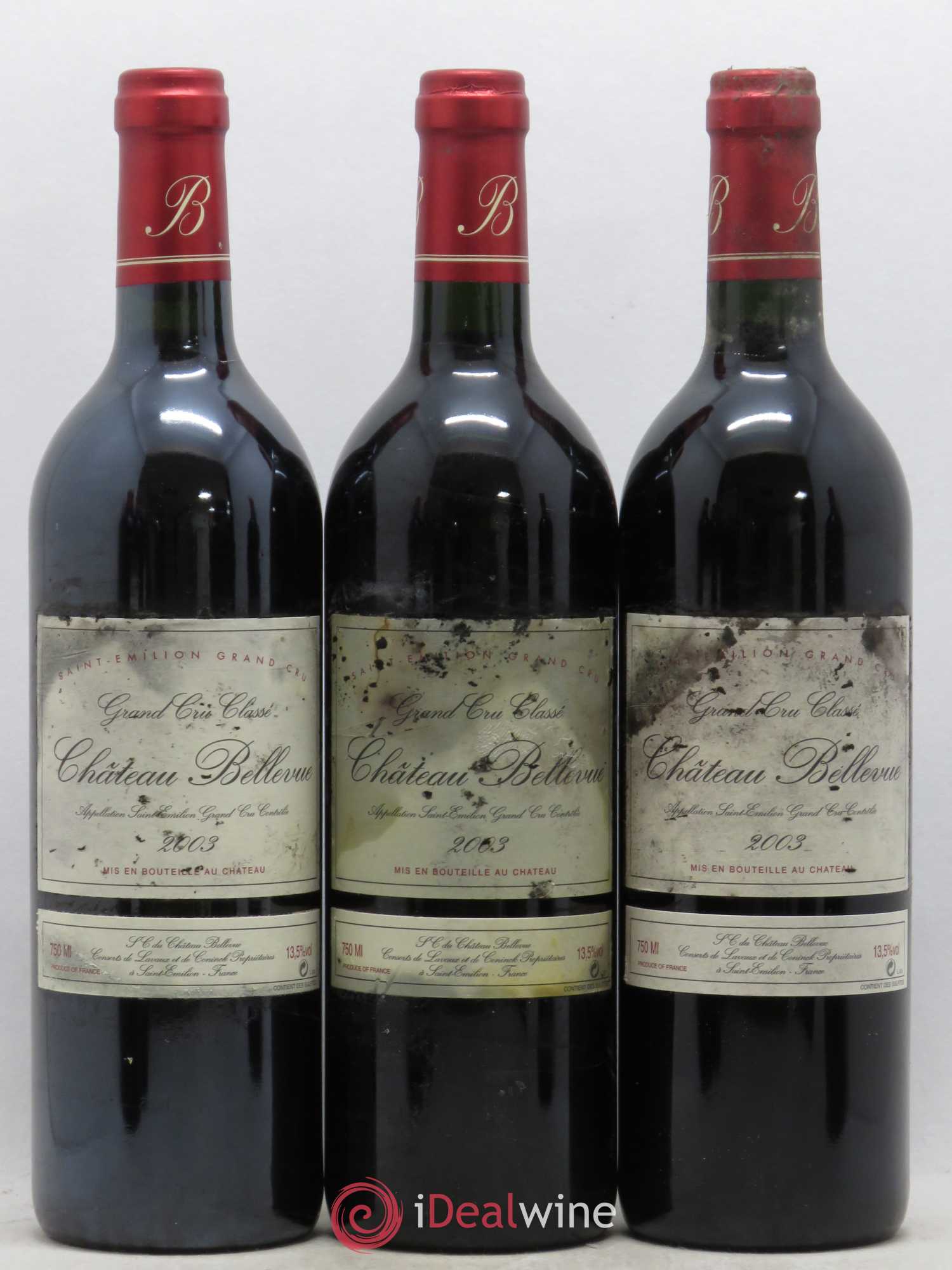 Château Bellevue Grand Cru Classé 2003 - Lot de 6 bouteilles - 2