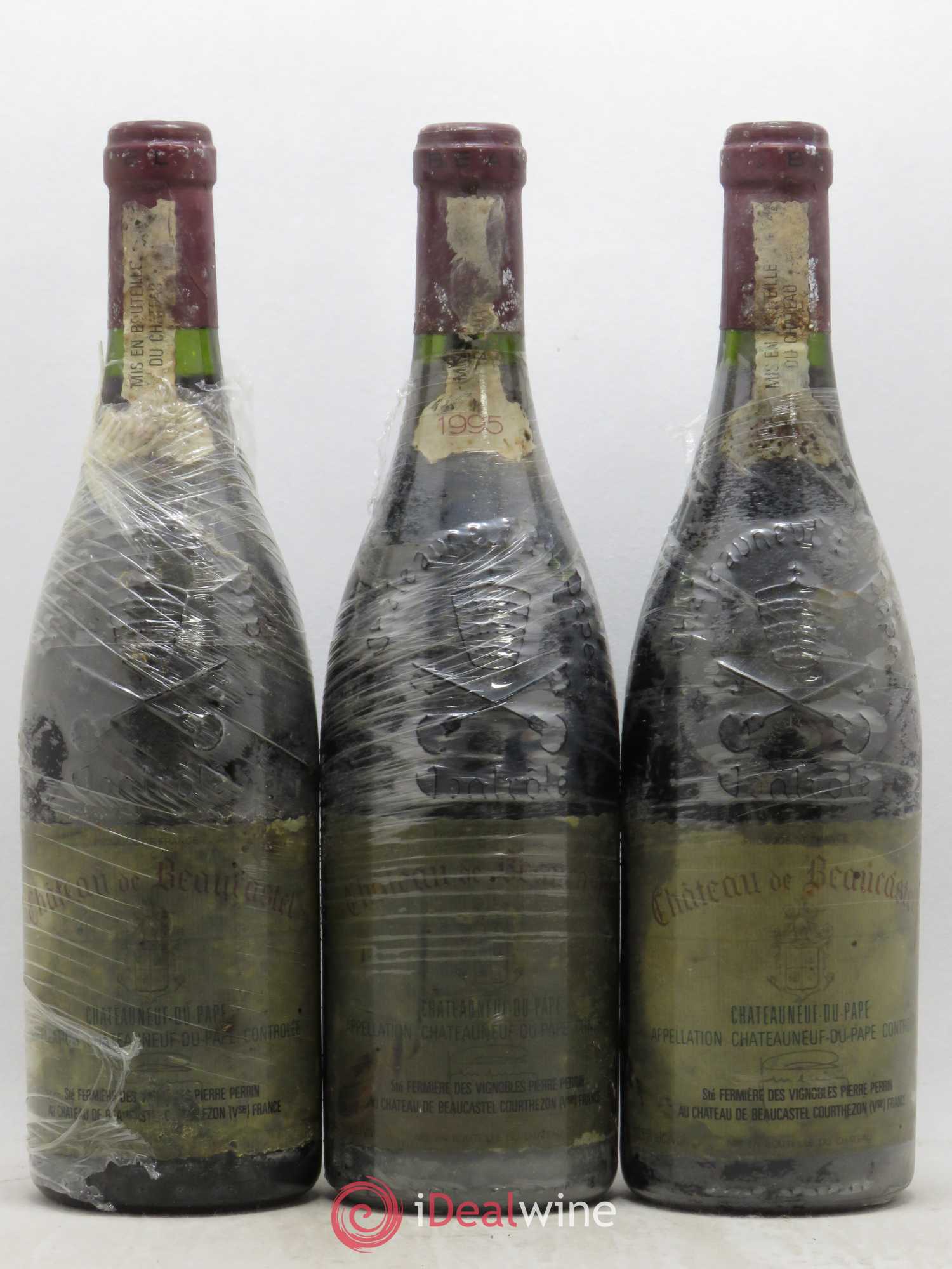 Châteauneuf-du-Pape Château de Beaucastel Famille Perrin 1995 - Lot de 3 bouteilles - 0