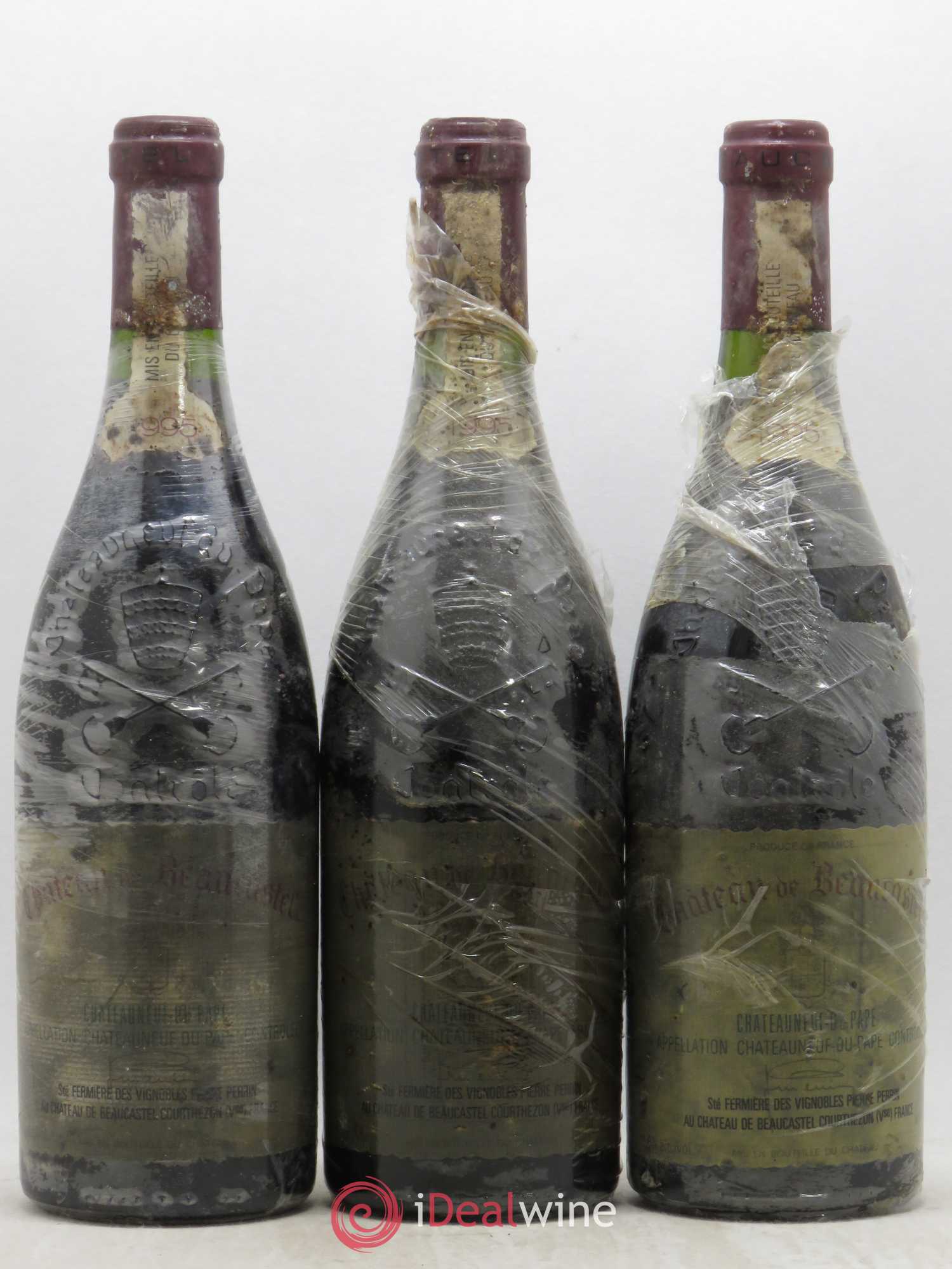 Châteauneuf-du-Pape Château de Beaucastel Famille Perrin 1995 - Lot de 3 bouteilles - 0