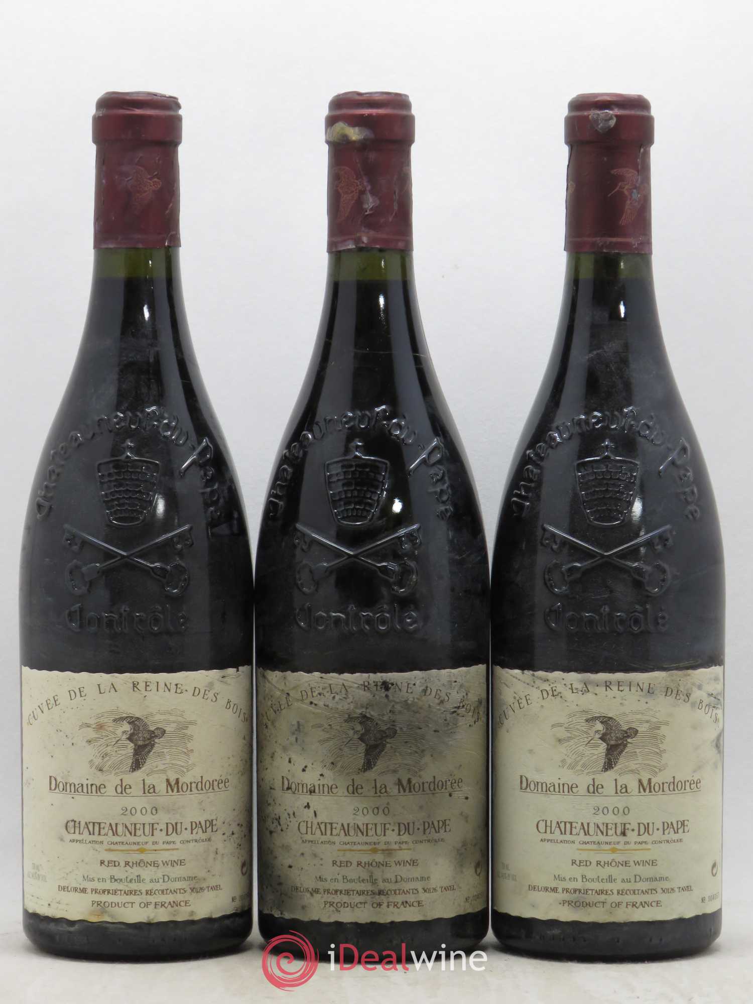 Châteauneuf-du-Pape Cuvée de la Reine des Bois La Mordorée (Domaine de) 2000 - Lot de 3 bouteilles - 0