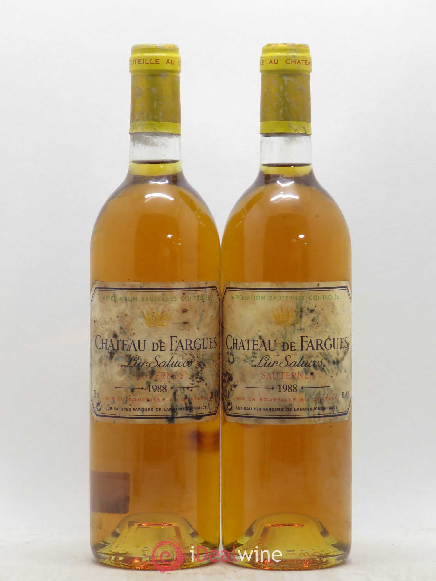 Château de Fargues 1988 - Lotto di 2 bottiglie - 0