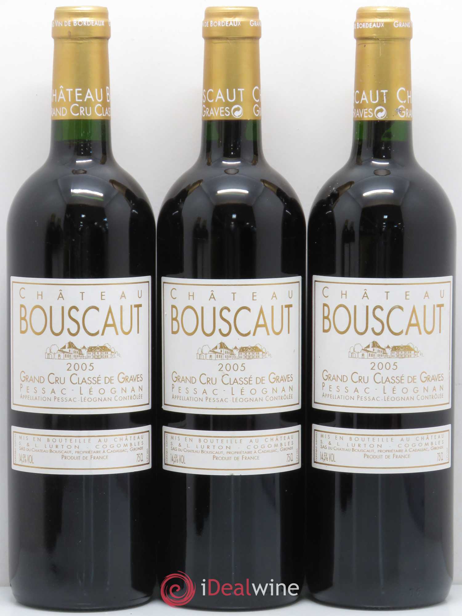 Château Bouscaut Cru Classé de Graves 2005 - Lot de 5 bouteilles - 1