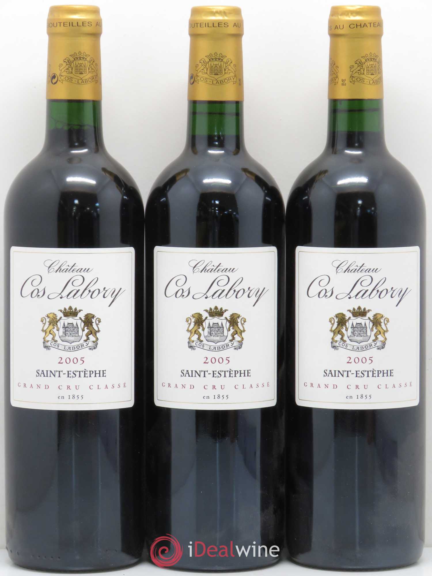 Château Cos Labory 5ème Grand Cru Classé 2005 - Lot de 3 bouteilles - 0
