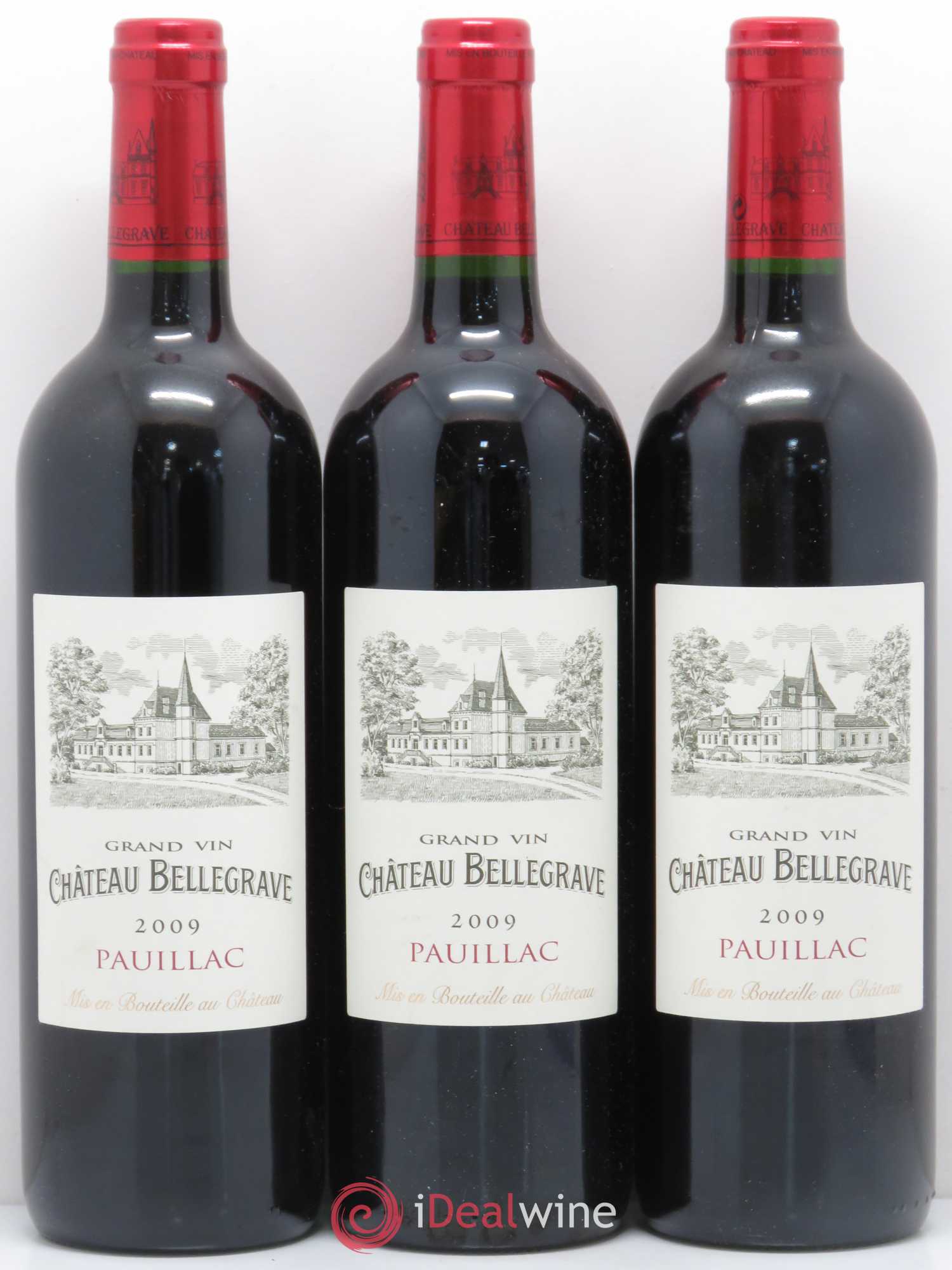 Château Bellegrave Cru Bourgeois 2009 - Lot de 3 bouteilles - 0
