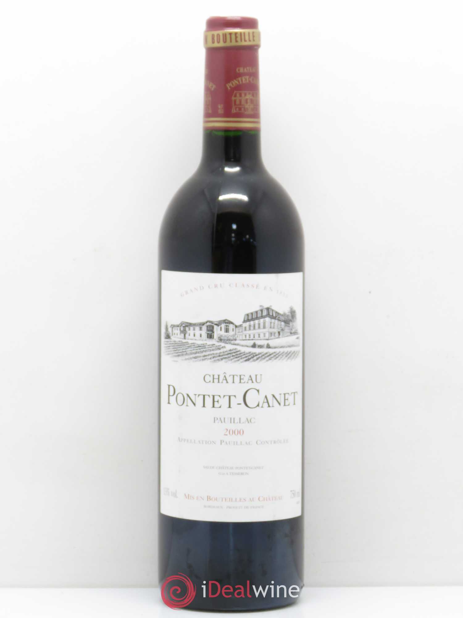 Château Pontet Canet 5ème Grand Cru Classé 2000 - Lot de 1 bouteille - 0