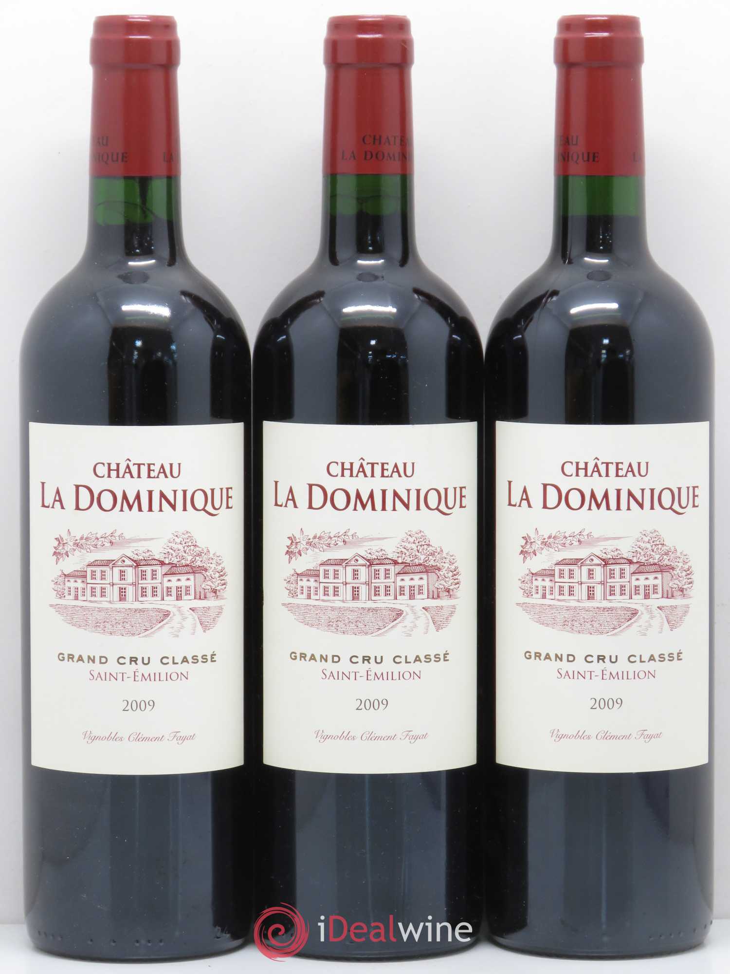Château la Dominique Grand Cru Classé 2009 - Lot de 3 bouteilles - 0