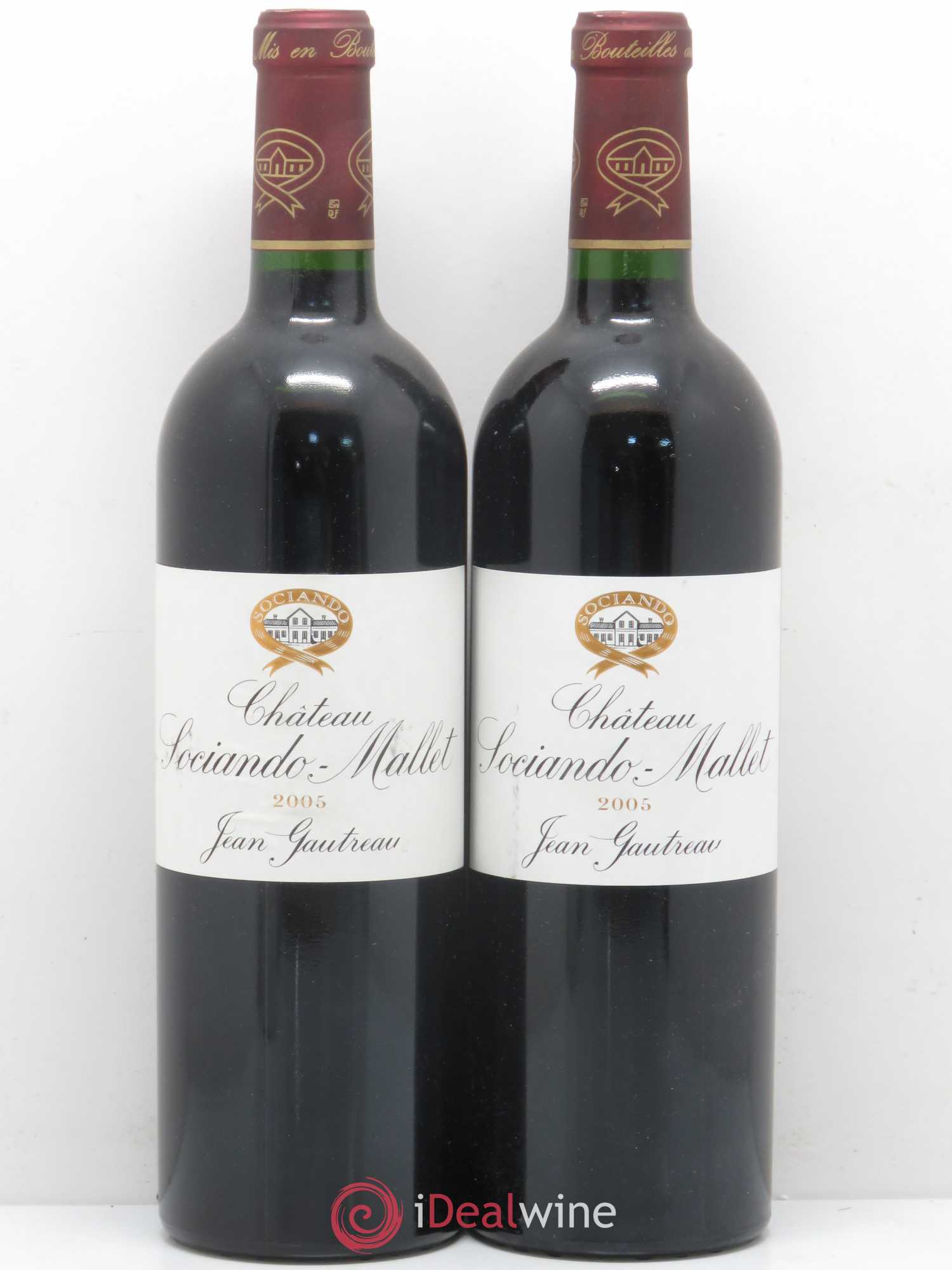 Château Sociando Mallet 2005 - Lot de 2 bouteilles - 0