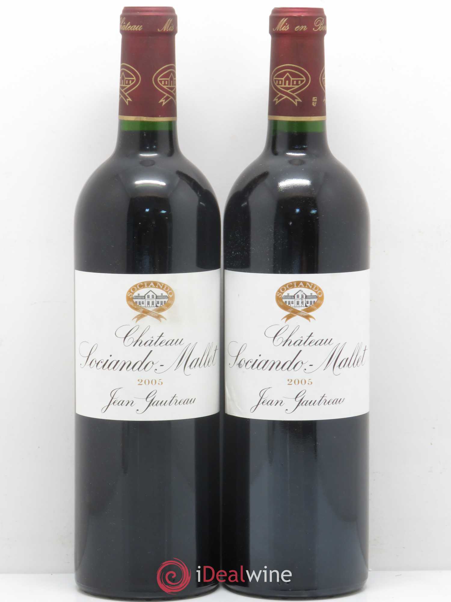 Château Sociando Mallet 2005 - Lot de 2 bouteilles - 0