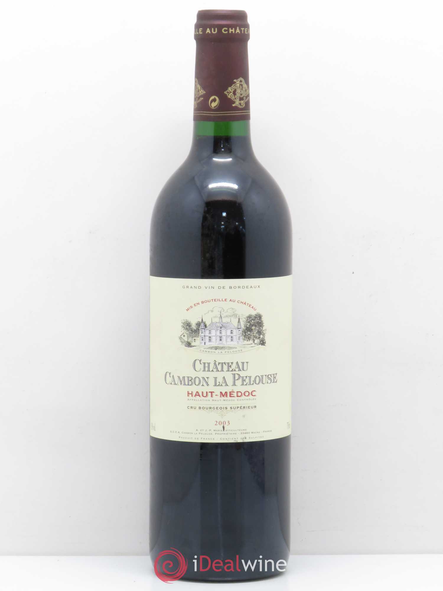 Château Cambon la Pelouse Cru Bourgeois 2003 - Lot de 1 bouteille - 0