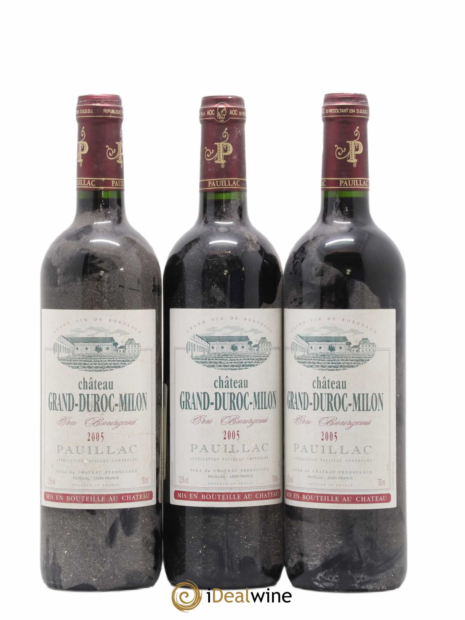 Pauillac Grand Duroc Milon 2005 - Posten von 3 Flaschen - 0
