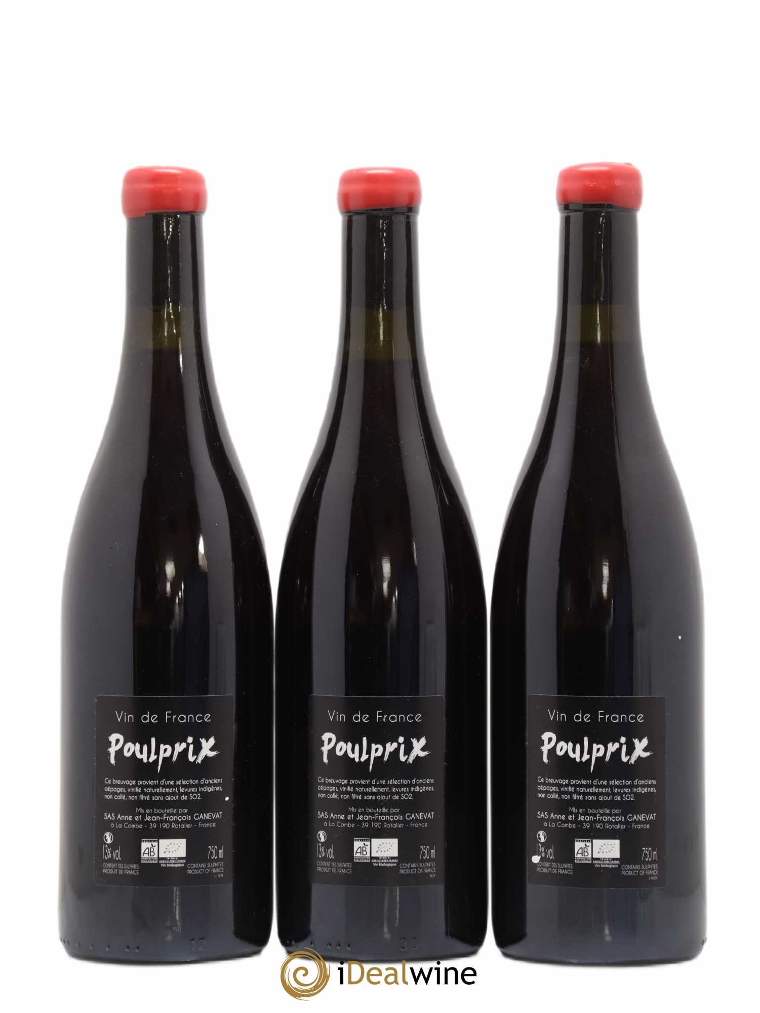 Vin de France Poulprix Anne et Jean François Ganevat 2016 - Lot de 3 bouteilles - 1