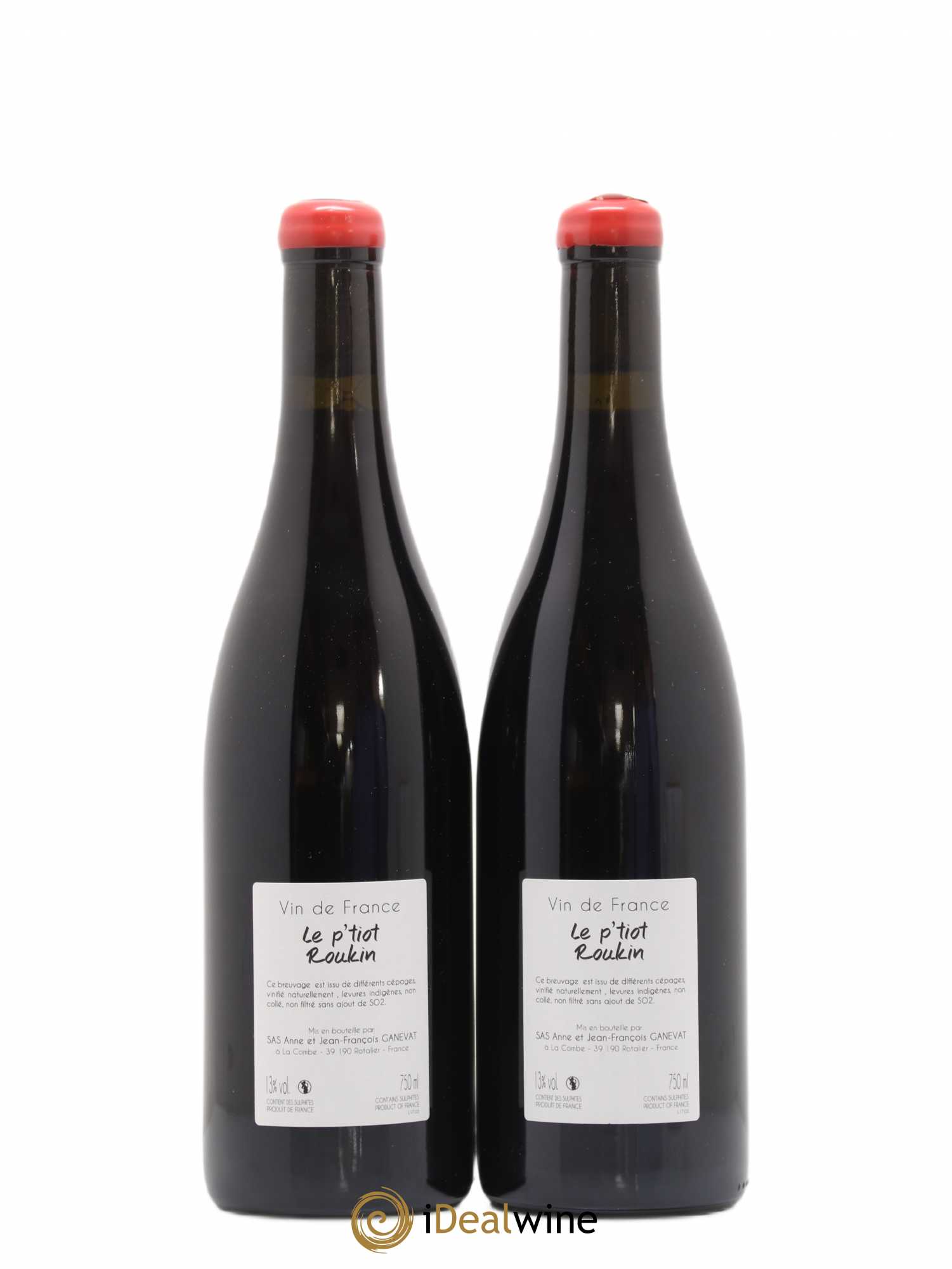 Vin de France  Le P'tiot Roukin Anne et Jean François Ganevat 2017 - Lot of 2 bottles - 1