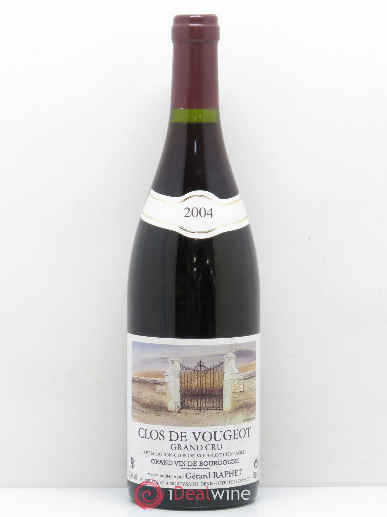 Clos de Vougeot Grand Cru Gérard Raphet (Domaine) 2004 - Lot de 1 bouteille - 0